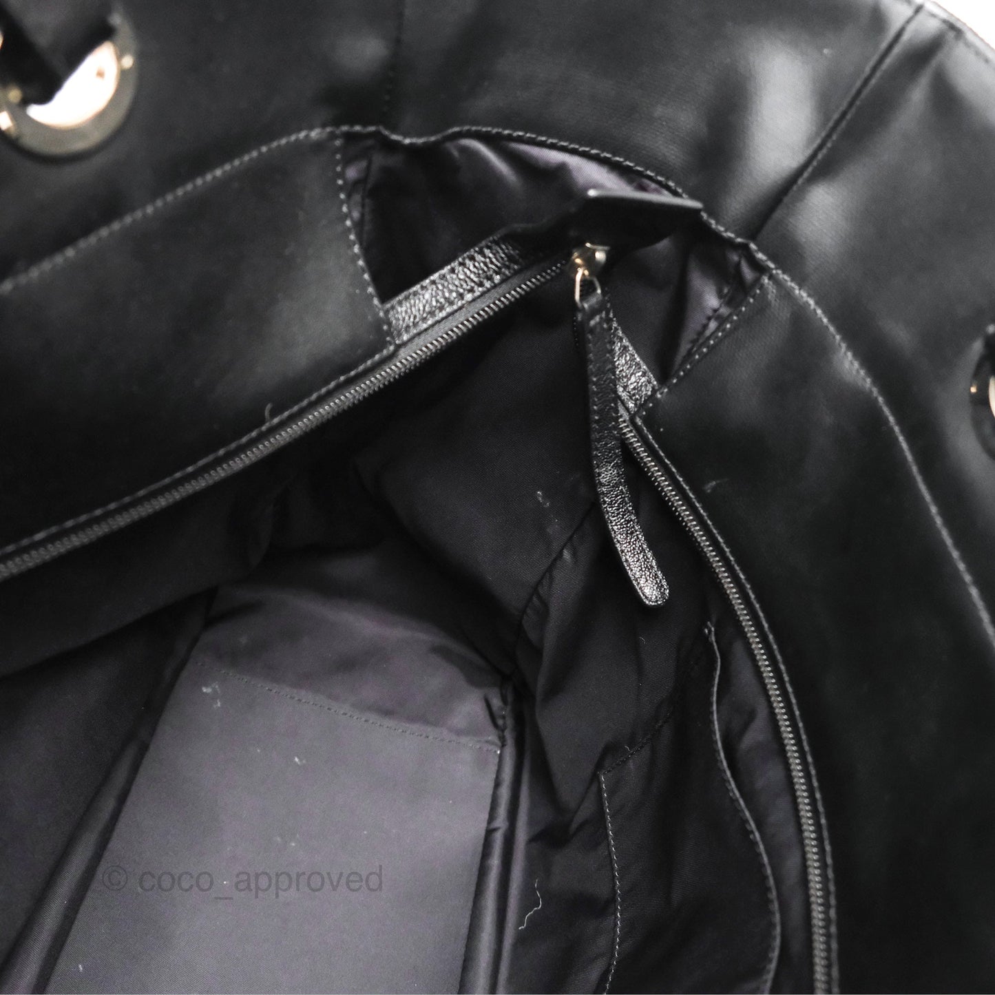 Chanel Quilted Paris Biarritz Tote MM Black Coated Canvas