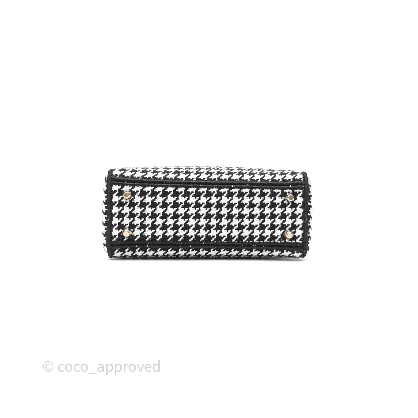 Christian Dior Mini Lady D-Lite Bag Black White Houndstooth