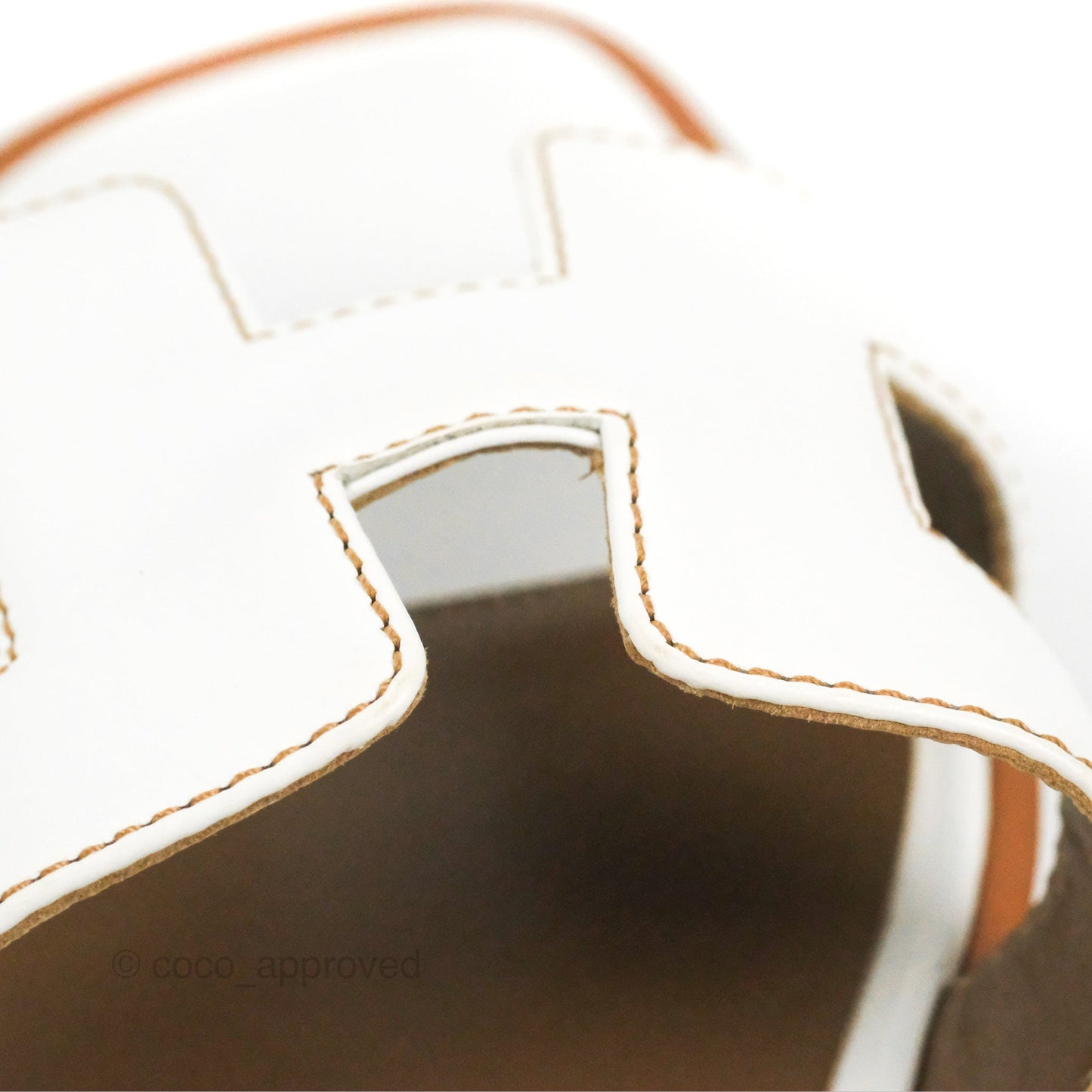 Hermès Oran Sandals in White Size 36.5
