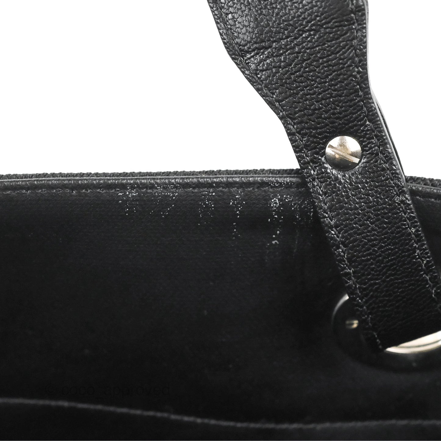 Chanel Quilted Paris Biarritz Tote MM Black Coated Canvas
