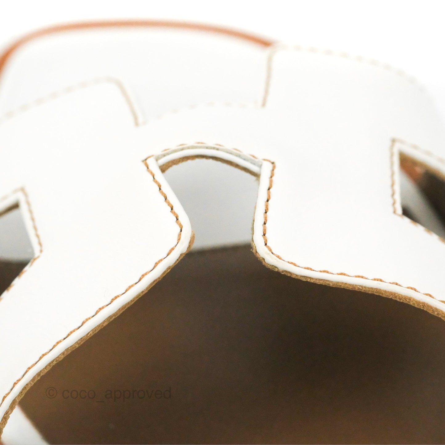Hermès Oran Sandals in White Size 36.5