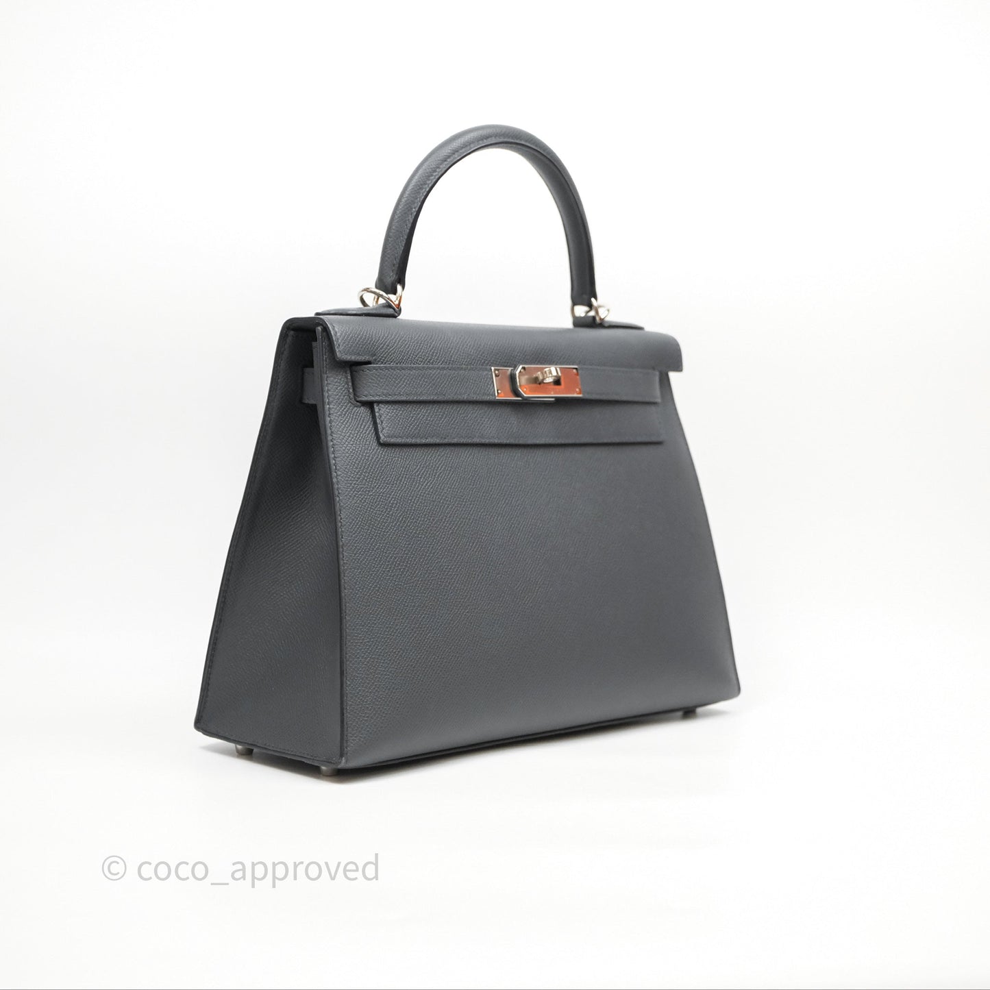 Hermès Kelly II 28 Veau Espom Gris Misty H0 Sellier Palladium Hardware