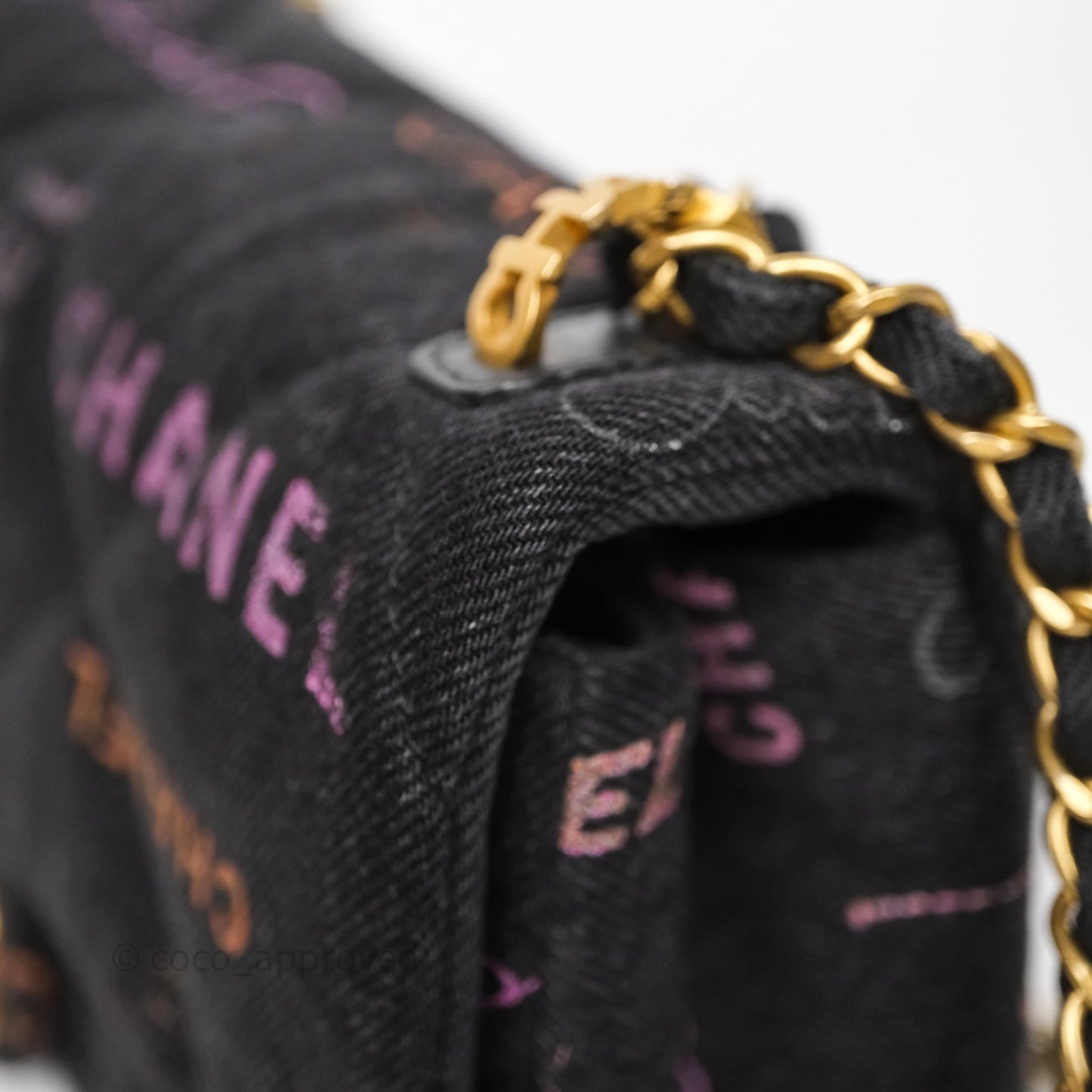 Chanel Quilted Small Denim Mood Flap Black Multicolor