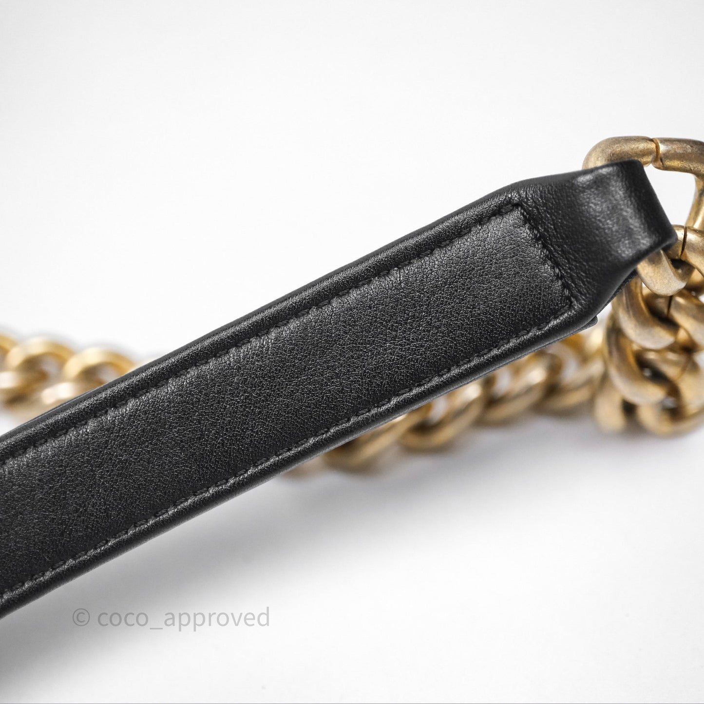Chanel Medium Boy Quilted Black Calfskin Aged Gold Hardware