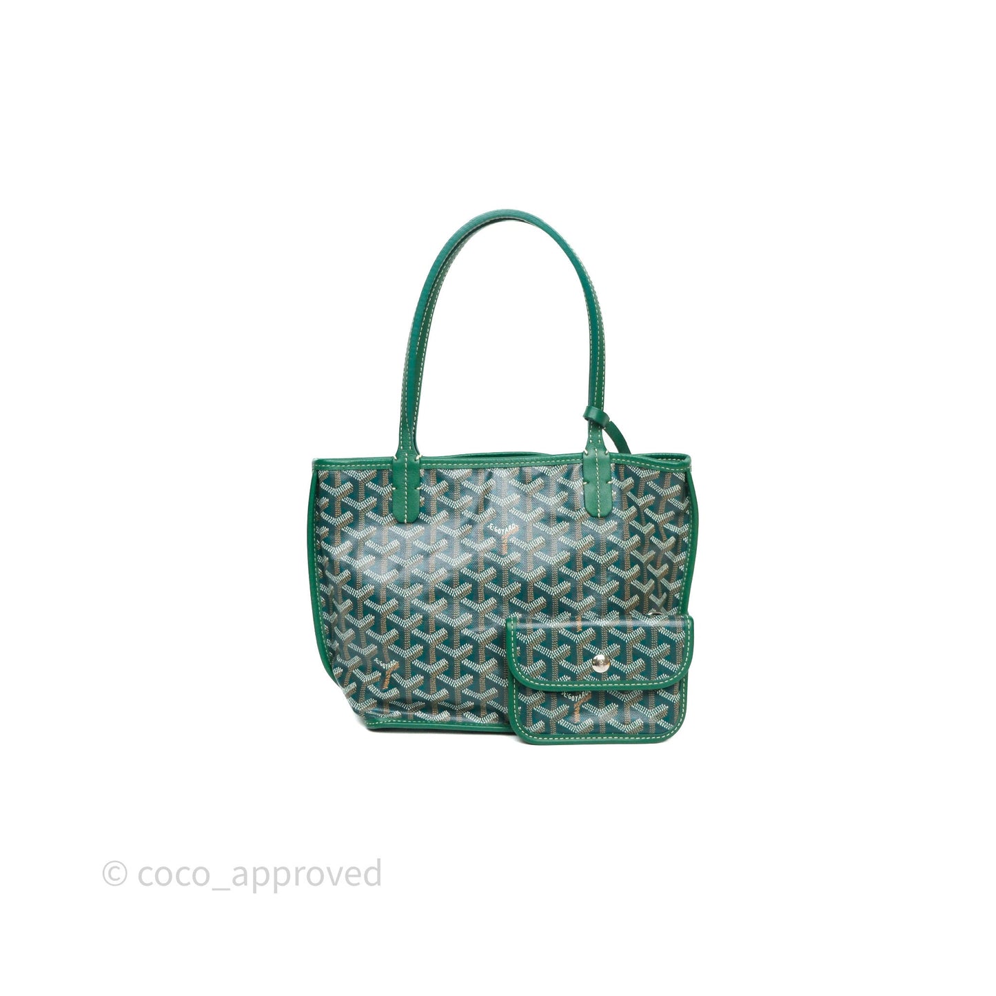 Goyard Anjou Mini Bag Goyardine Canvas Green