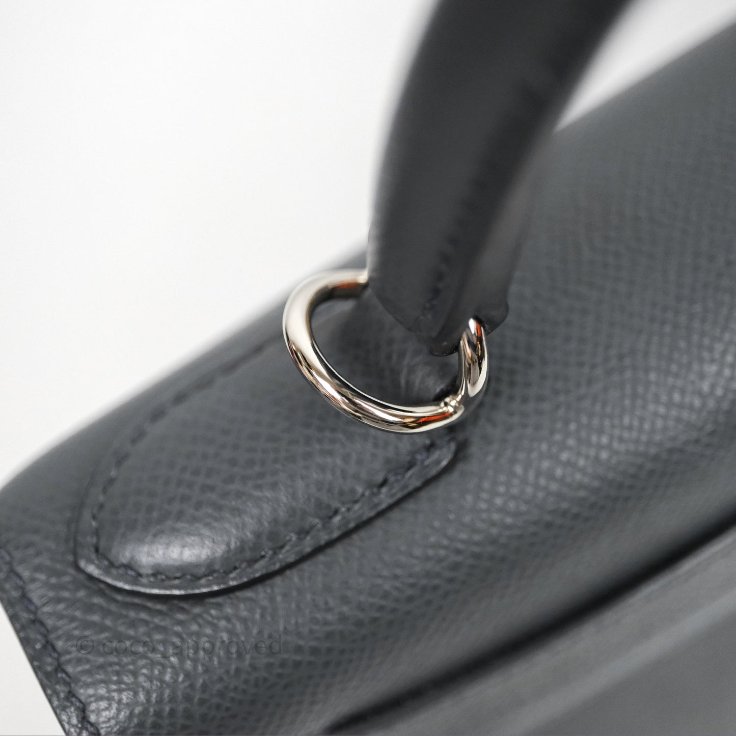 Hermès Kelly II 28 Veau Espom Gris Misty H0 Sellier Palladium Hardware