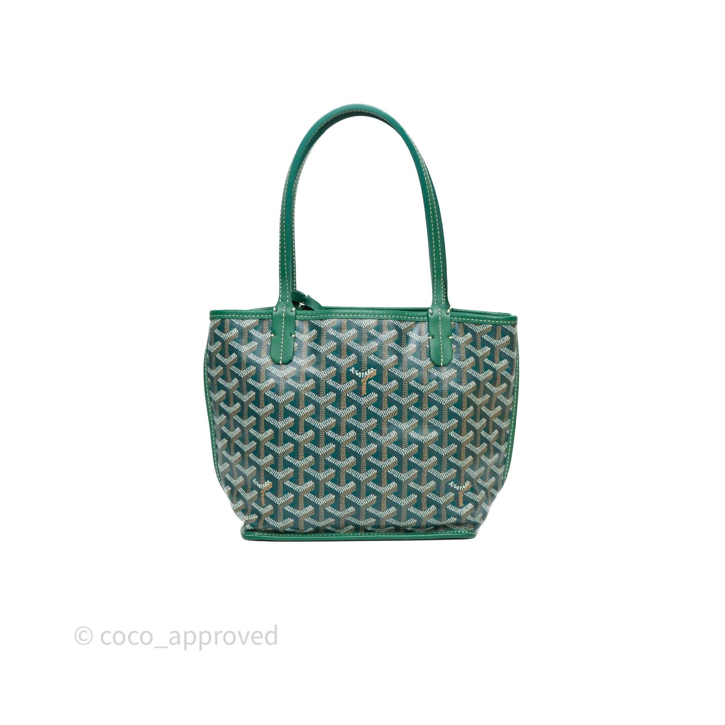 Goyard Anjou Mini Bag Goyardine Canvas Green