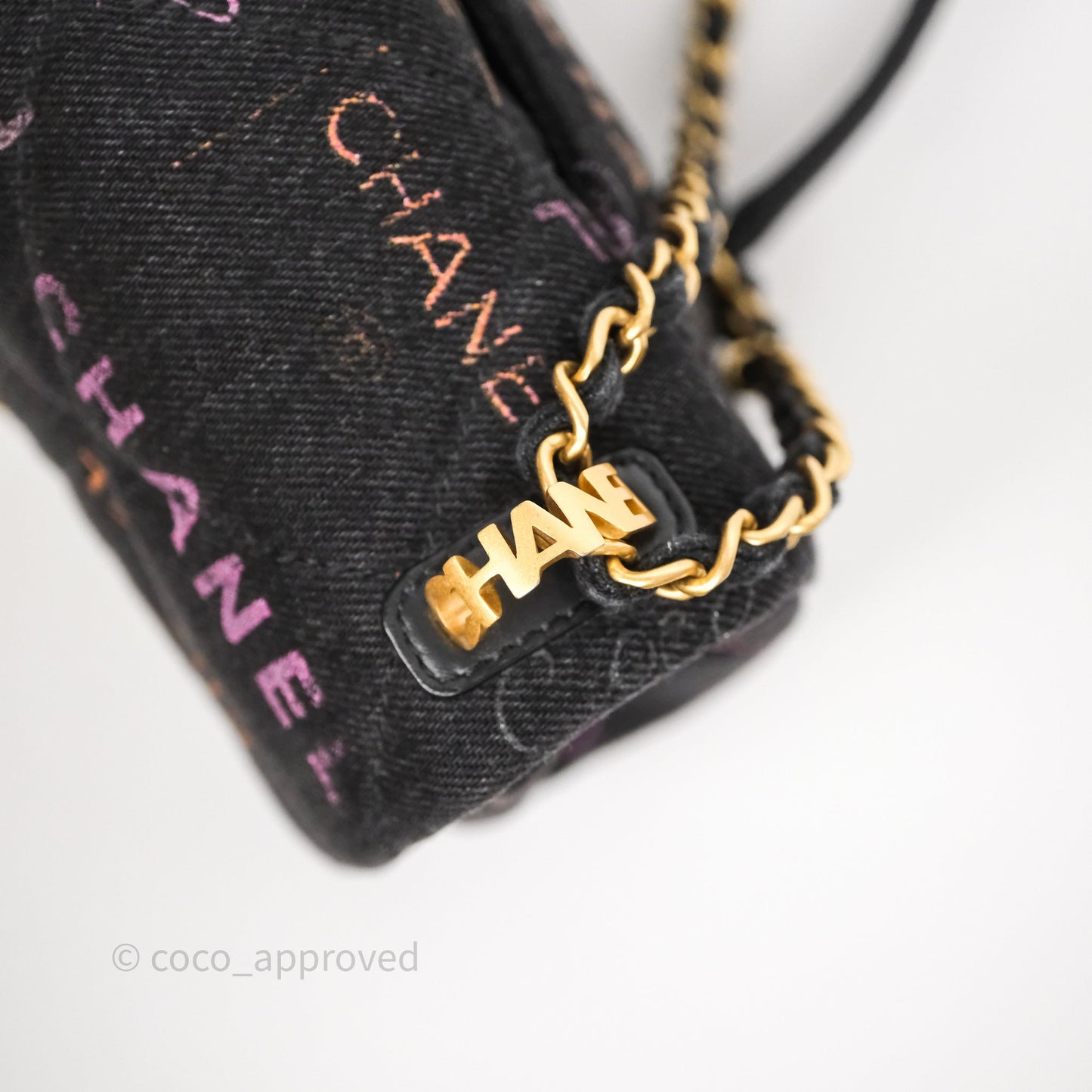 Chanel Quilted Small Denim Mood Flap Black Multicolor