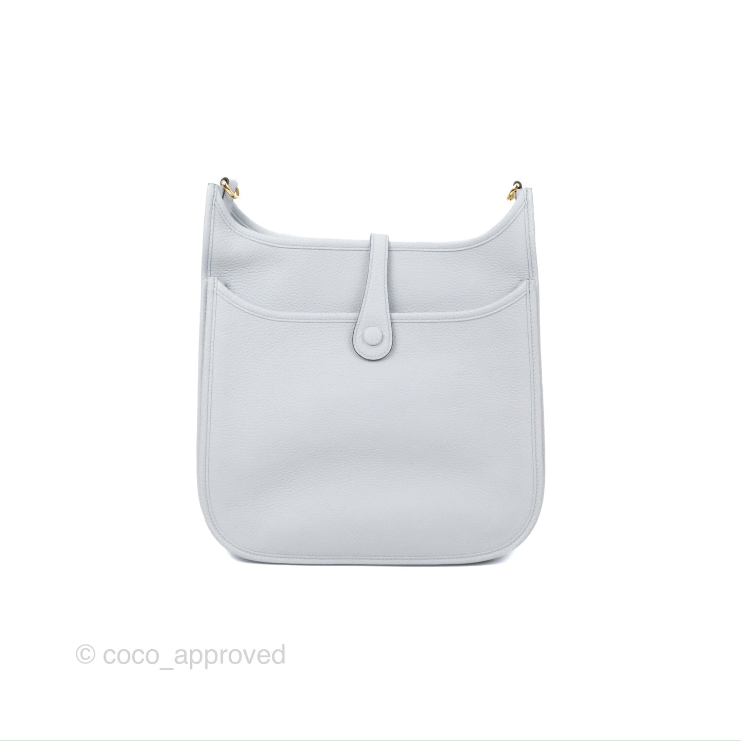 Hermes Evelyne III 29 Bleu Pale Clemence Gold Hardware