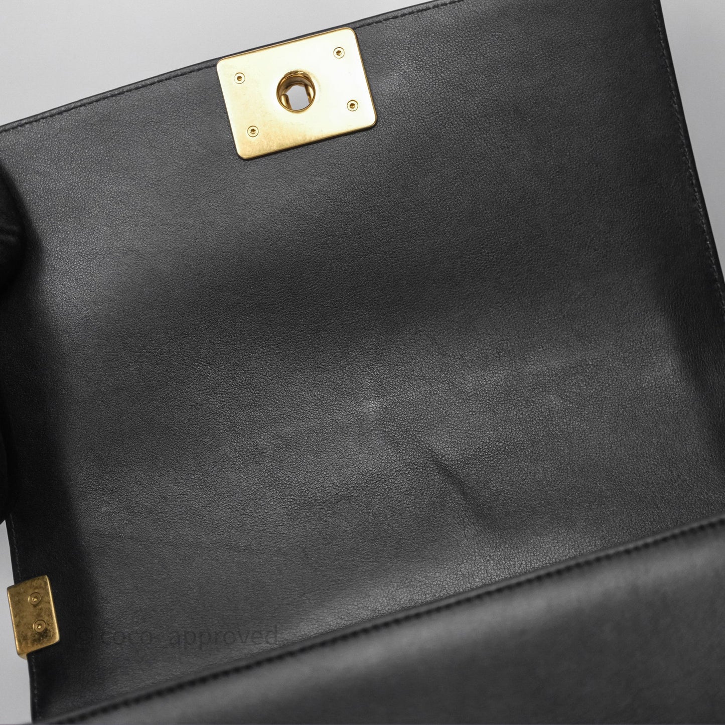 Chanel Medium Boy Quilted Black Calfskin Aged Gold Hardware
