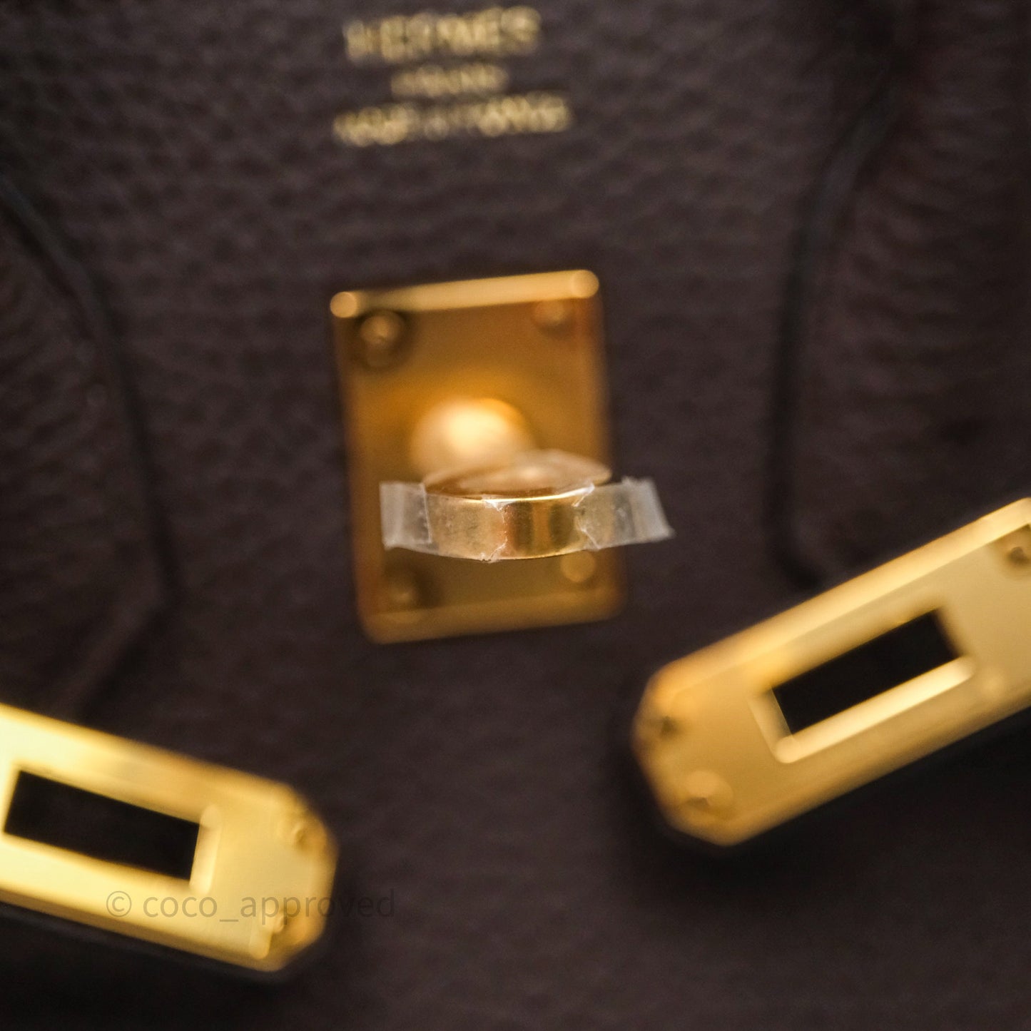 Hermes Birkin 25 Ebene Togo Gold Hardware