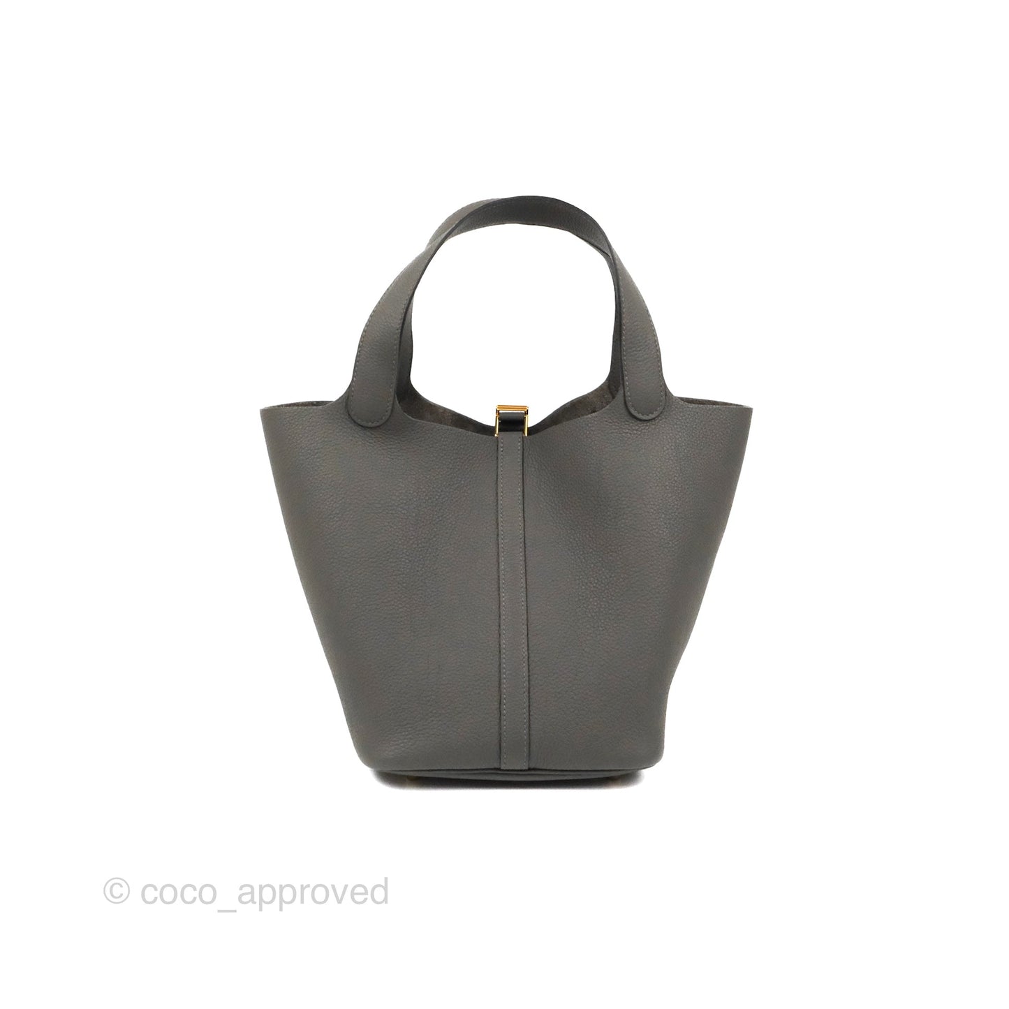 Hermès Picotin 22 Graphite Grey TM Gold Hardware