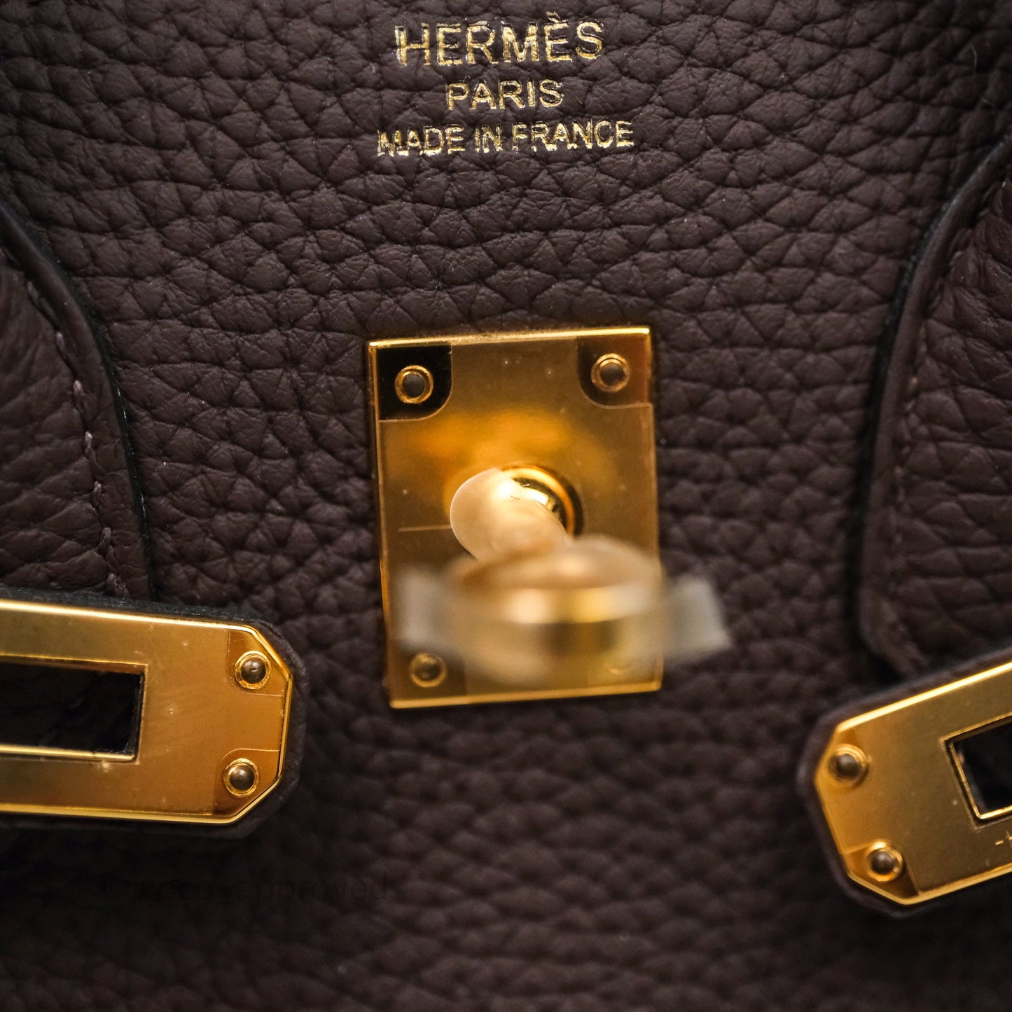 Hermes Birkin 25 Ebene Togo Gold Hardware