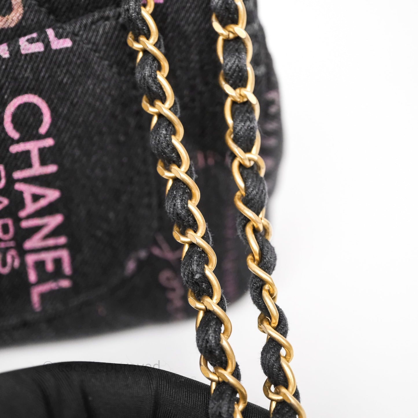 Chanel Quilted Small Denim Mood Flap Black Multicolor