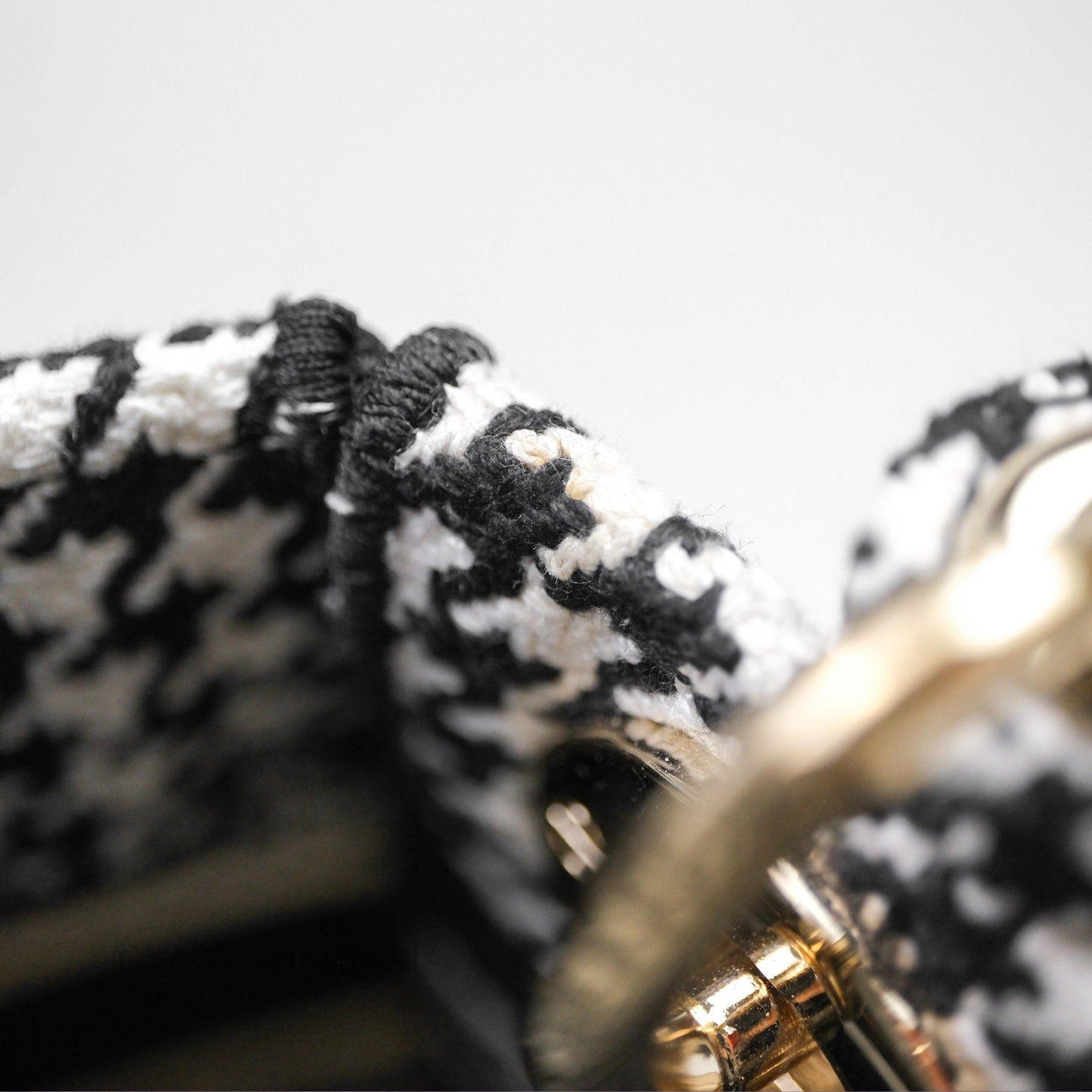 Christian Dior Mini Lady D-Lite Bag Black White Houndstooth