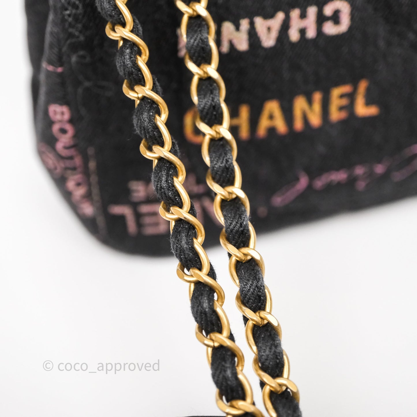 Chanel Quilted Small Denim Mood Flap Black Multicolor