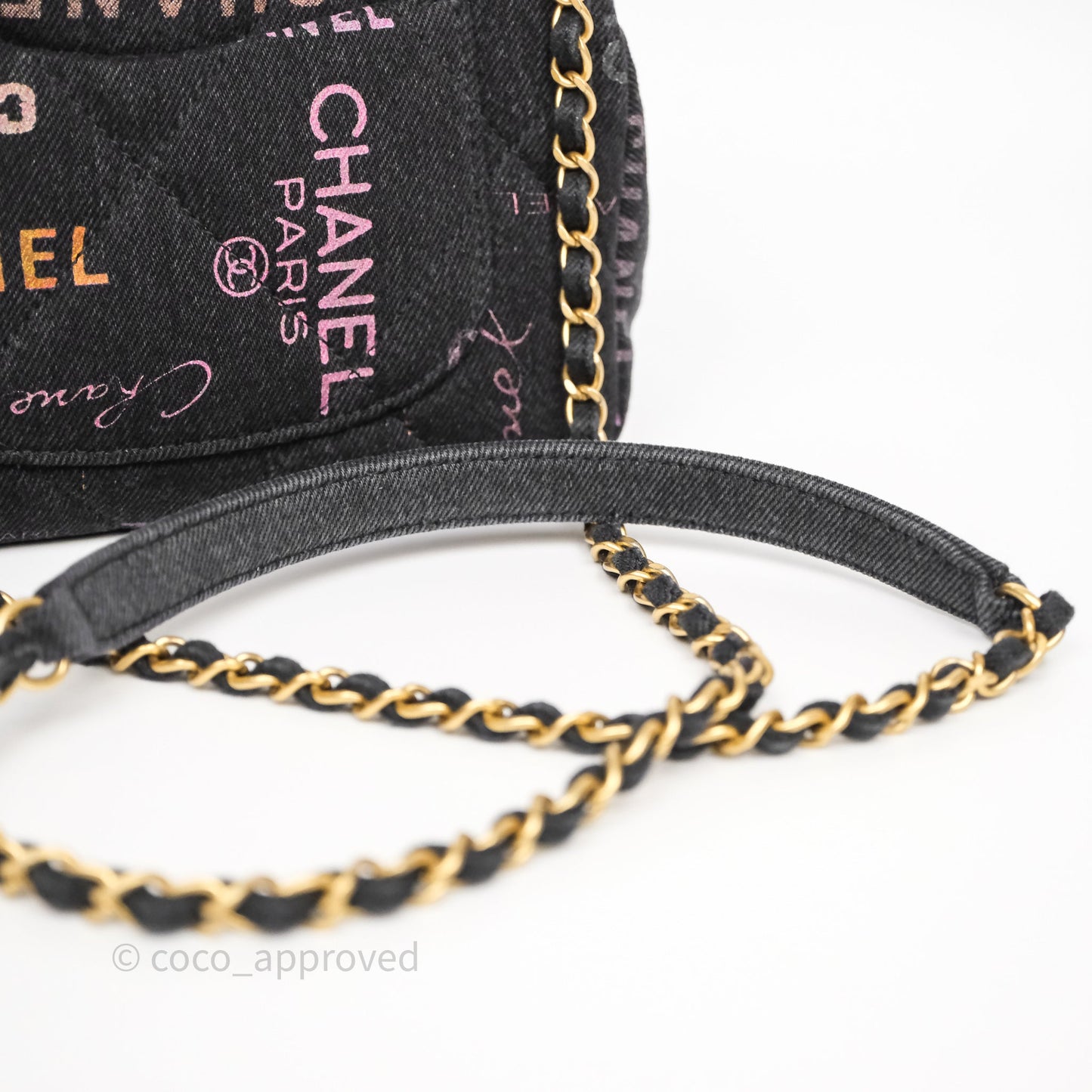 Chanel Quilted Small Denim Mood Flap Black Multicolor