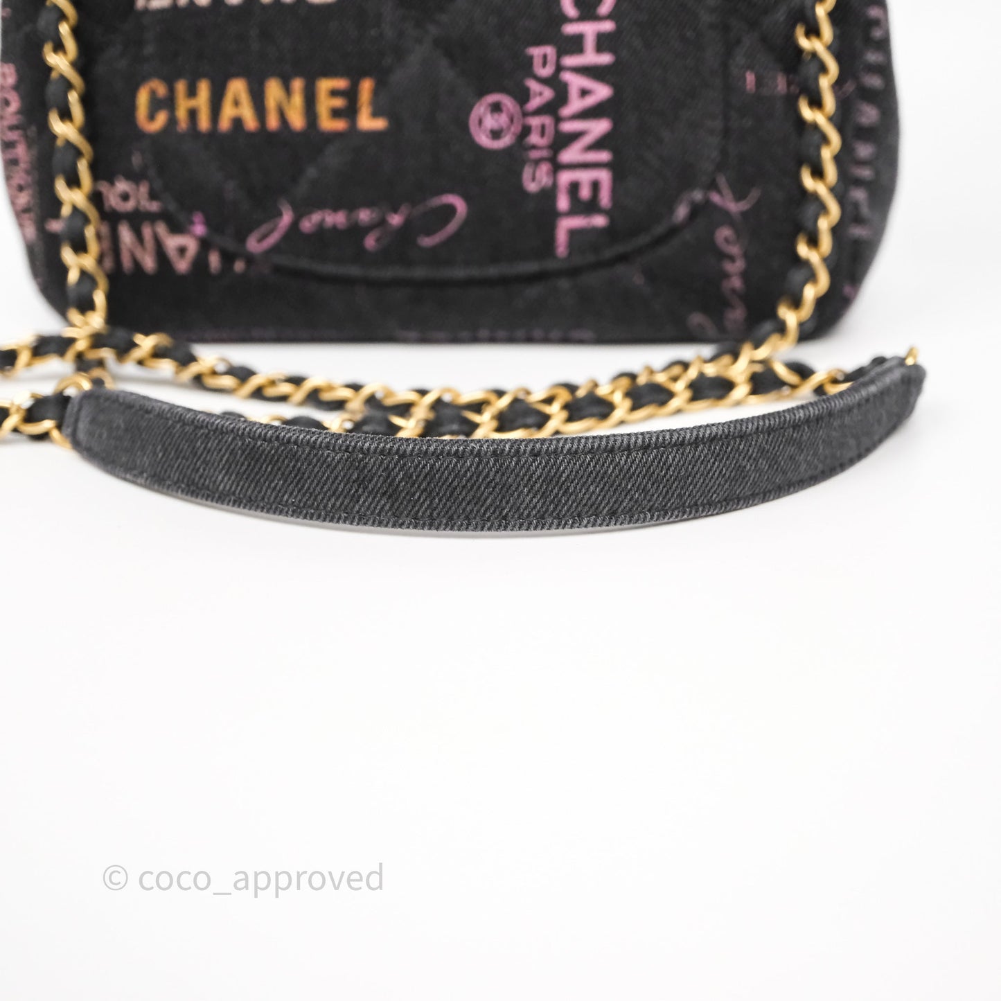 Chanel Quilted Small Denim Mood Flap Black Multicolor