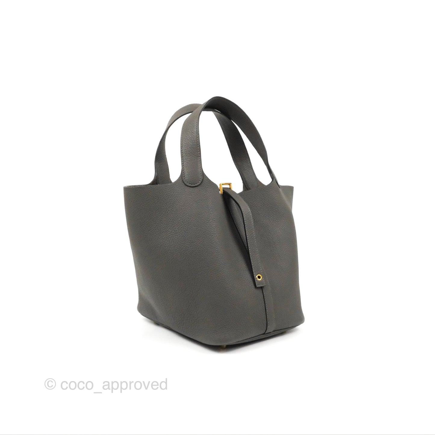 Hermès Picotin 22 Graphite Grey TM Gold Hardware