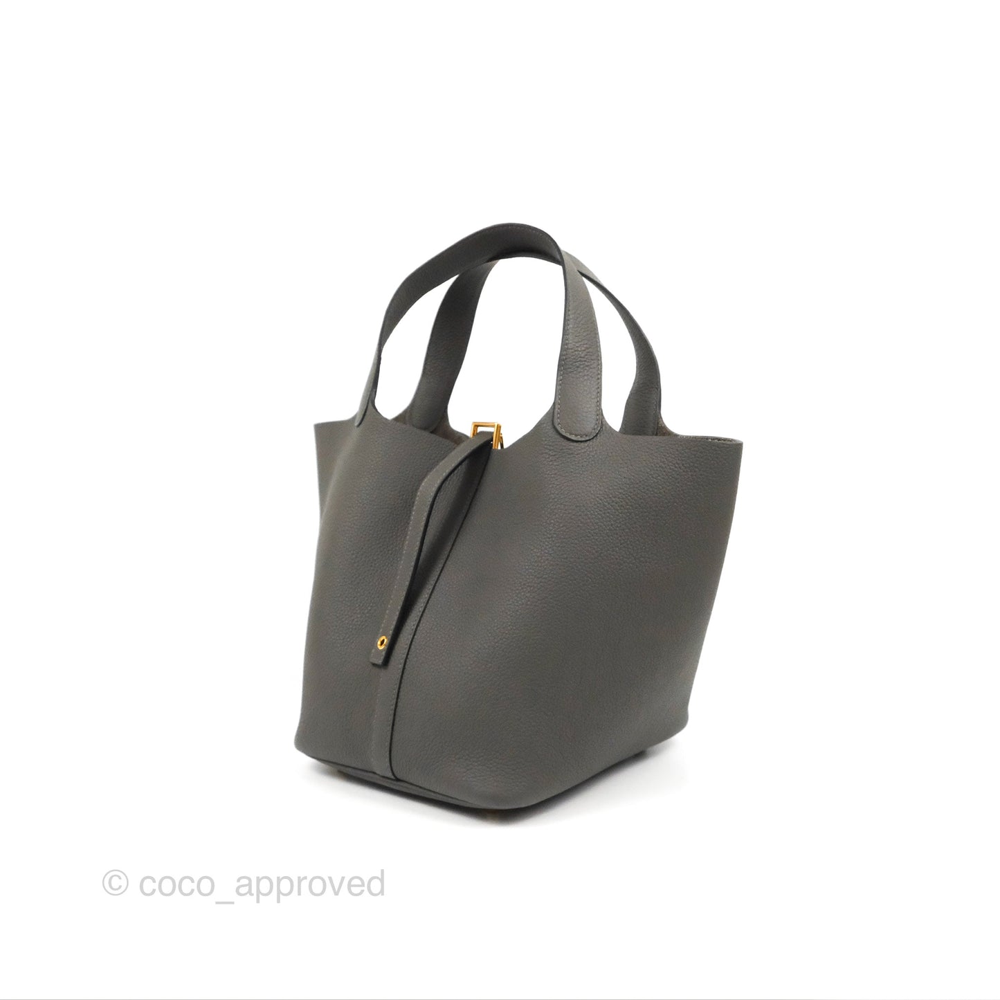 Hermès Picotin 22 Graphite Grey TM Gold Hardware