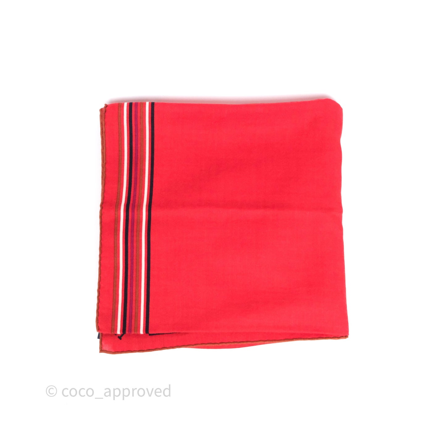 Hermès Cashmere Encadre Liste au Fil Shawl Scarf 140