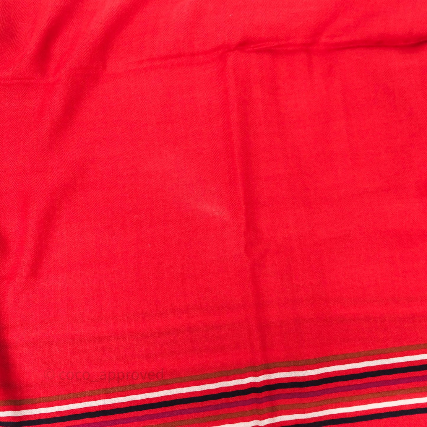 Hermès Cashmere Encadre Liste au Fil Shawl Scarf 140