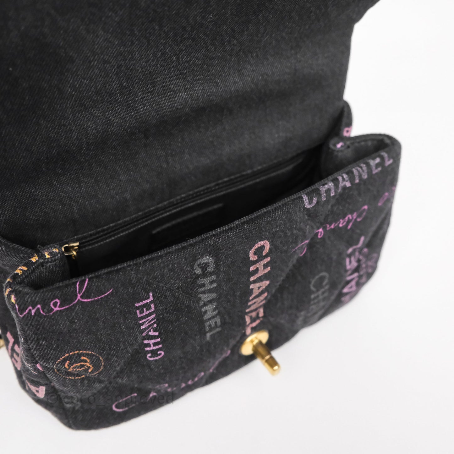 Chanel Quilted Small Denim Mood Flap Black Multicolor