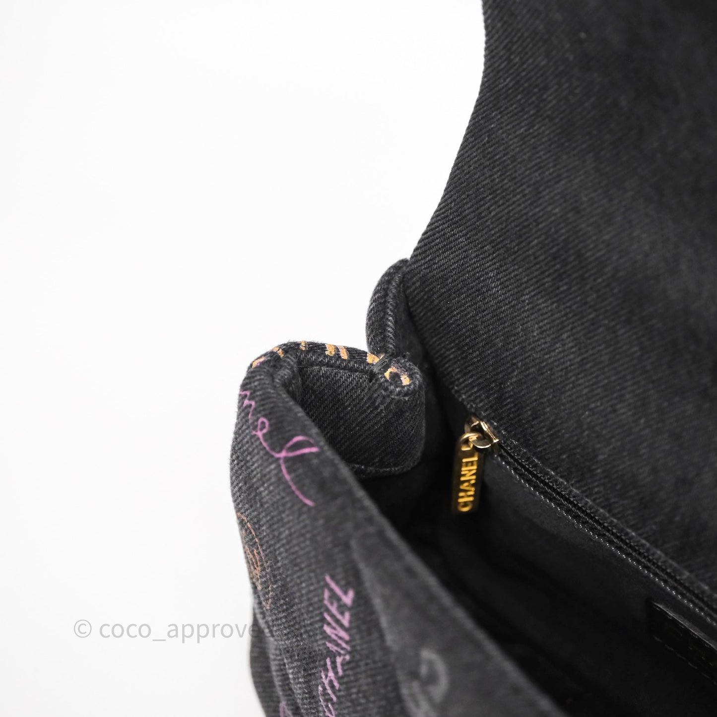 Chanel Quilted Small Denim Mood Flap Black Multicolor