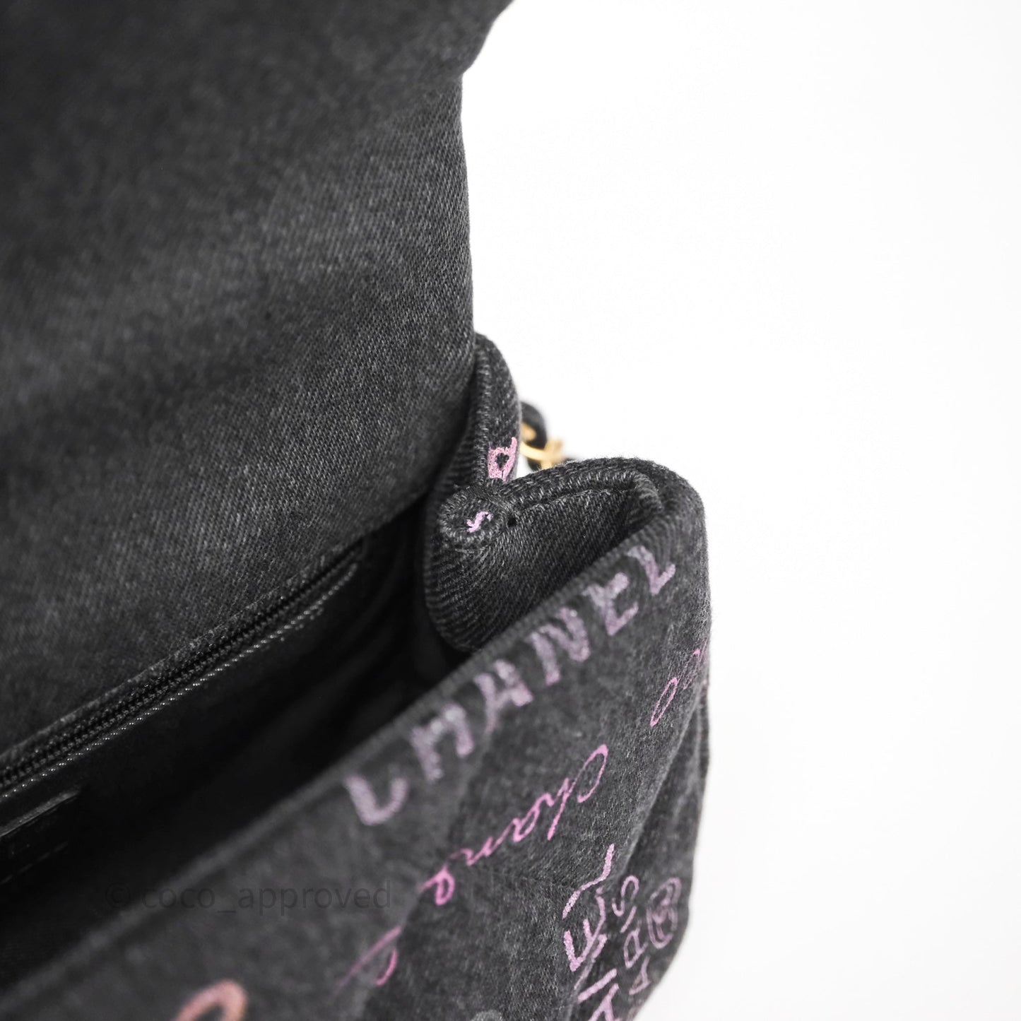 Chanel Quilted Small Denim Mood Flap Black Multicolor