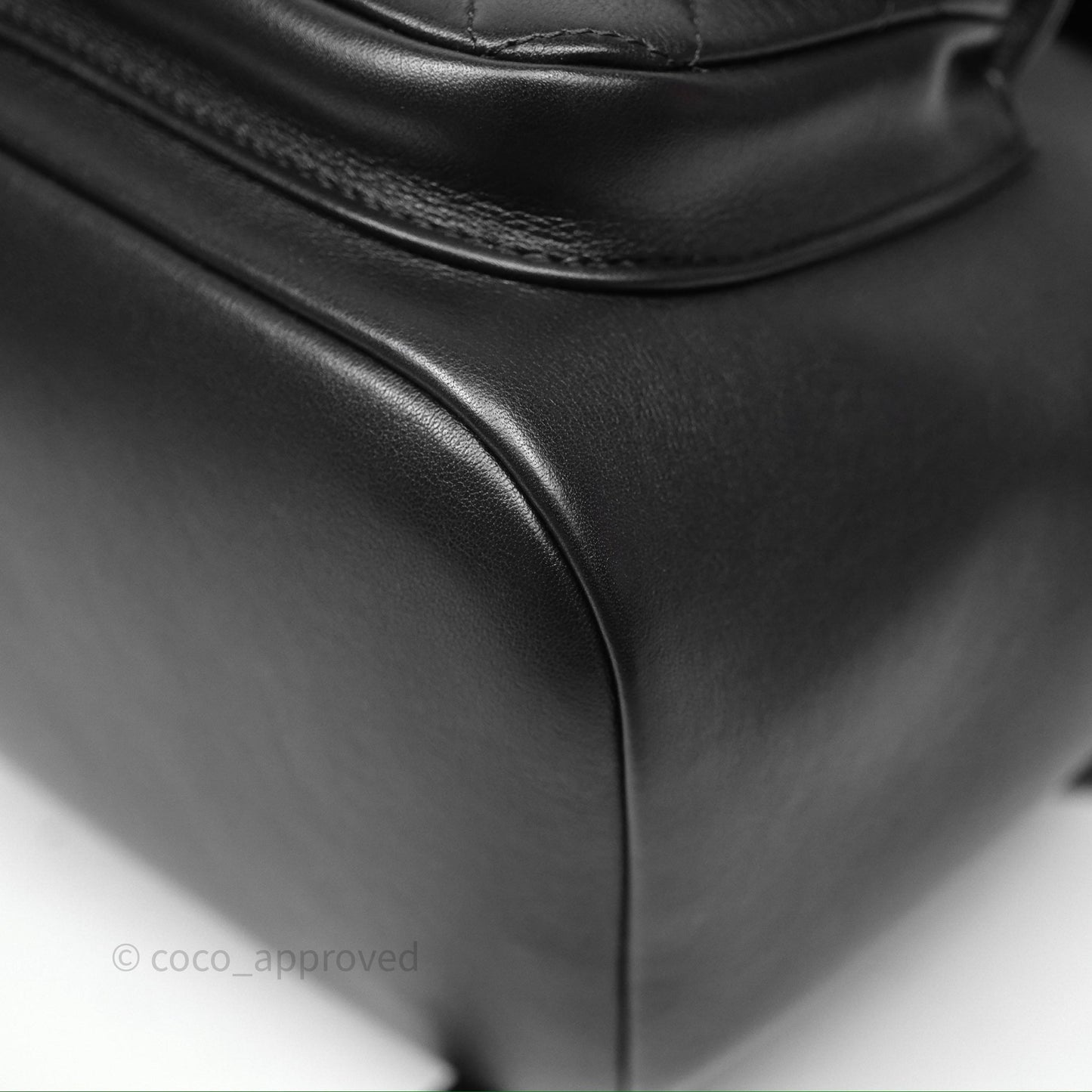 Chanel Quilted Large Duma Drawstring Backpack Black Calfskin