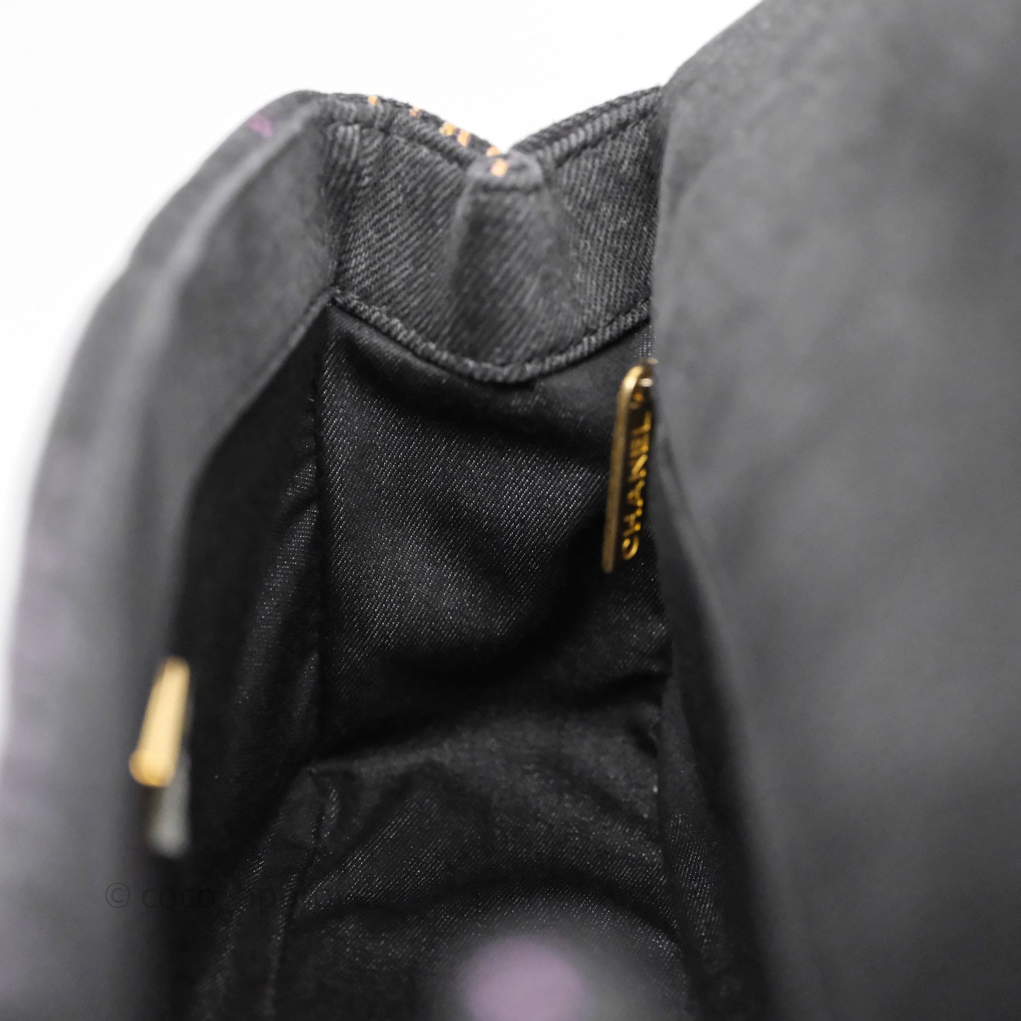 Chanel Quilted Small Denim Mood Flap Black Multicolor