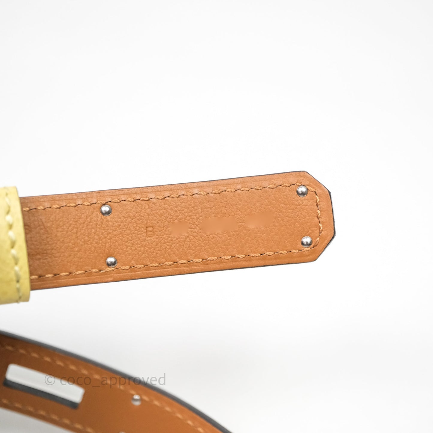 Hermès Kelly Buckle Belt 1Z Jaune Poussin Epsom Palladium Hardware