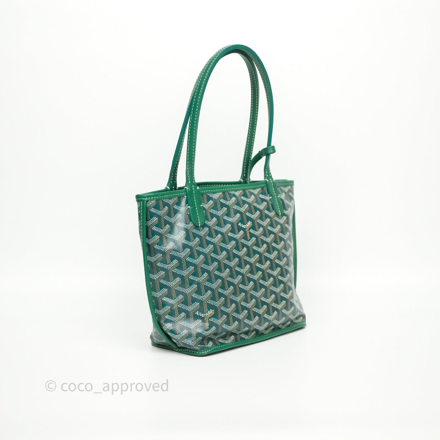 Goyard Anjou Mini Bag Goyardine Canvas Green