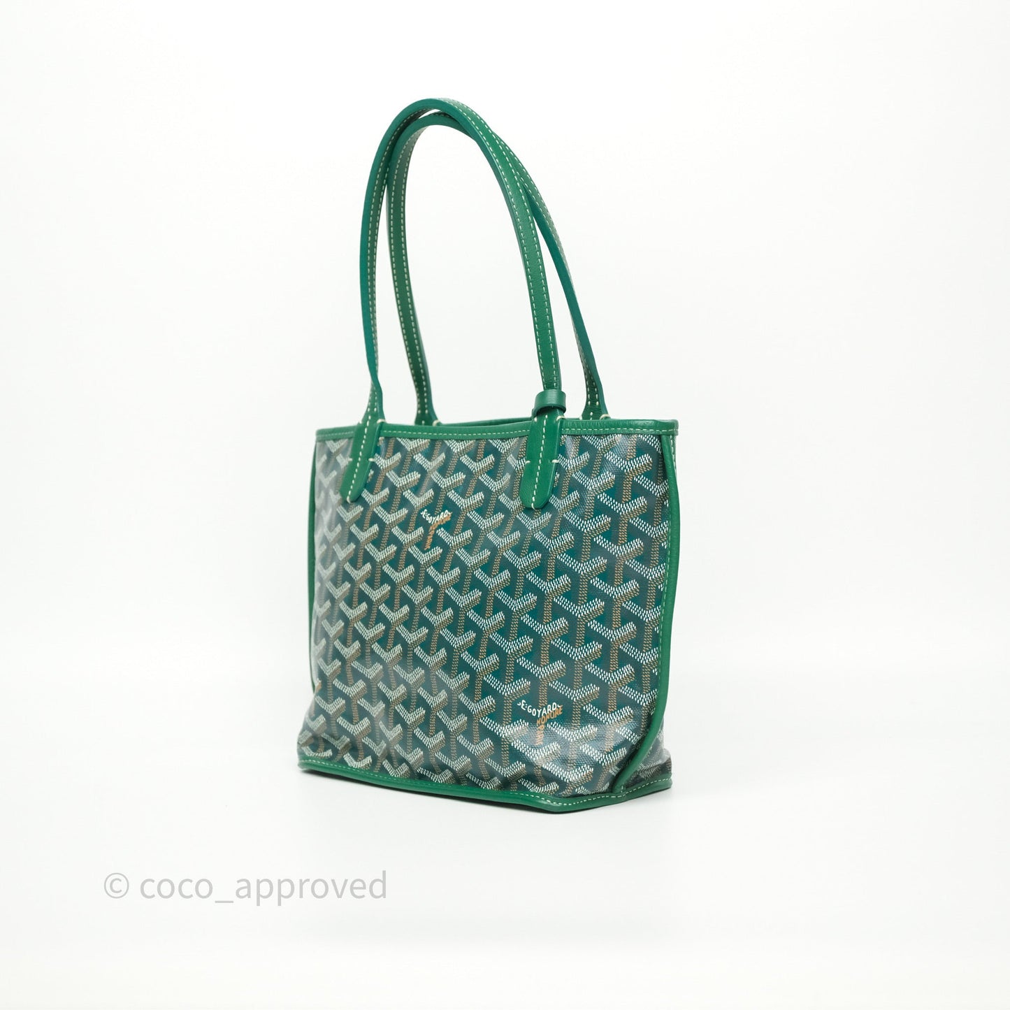 Goyard Anjou Mini Bag Goyardine Canvas Green