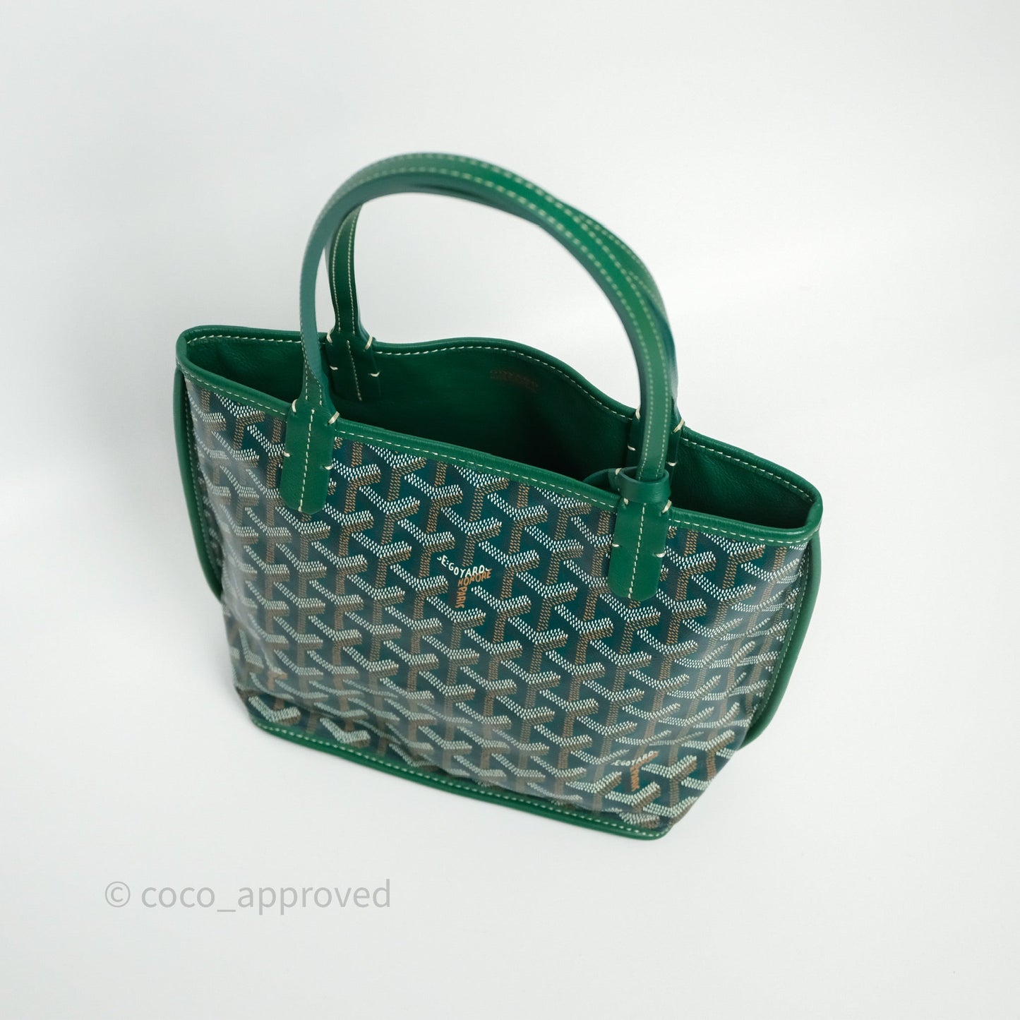 Goyard Anjou Mini Bag Goyardine Canvas Green