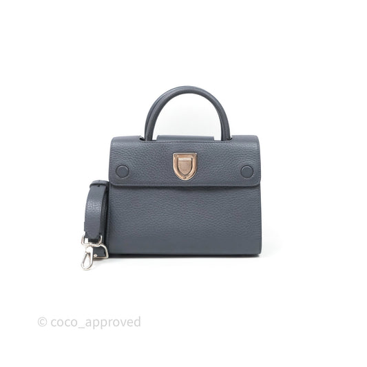 Christian Dior Mini Diorever Bag Grained Calfskin Grey