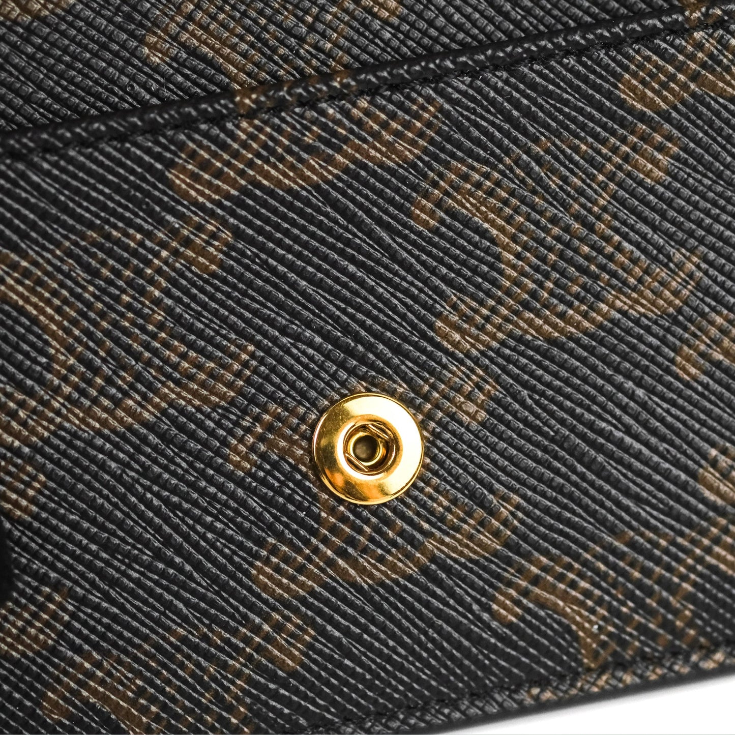 Celine Card Holder with Flap Triomphe Canvas Tan
