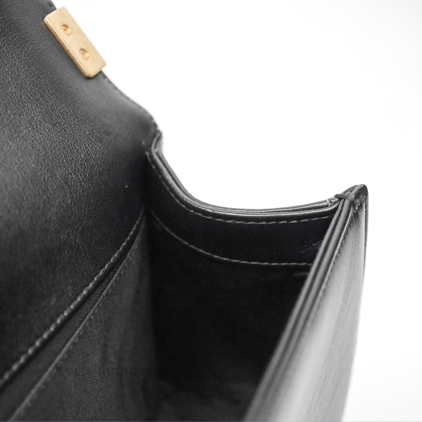 Chanel Medium Boy Quilted Black Calfskin Aged Gold Hardware