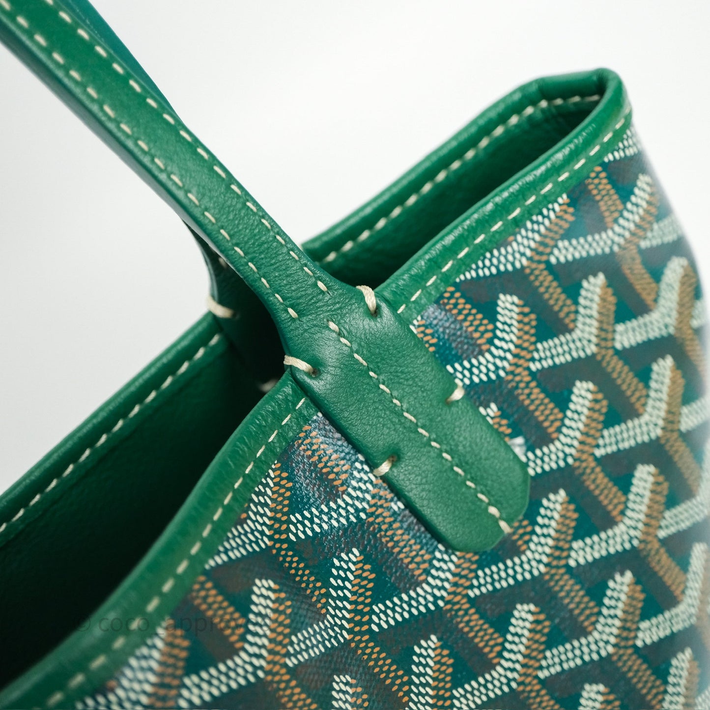 Goyard Anjou Mini Bag Goyardine Canvas Green