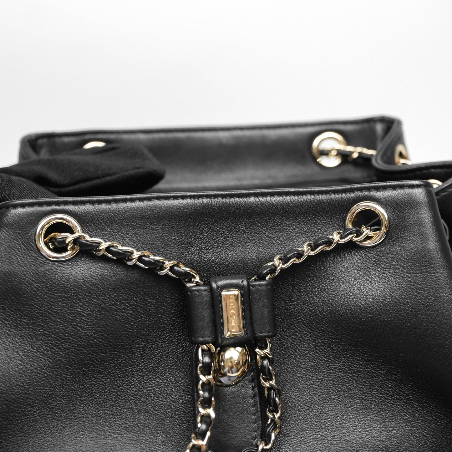 Chanel Quilted Large Duma Drawstring Backpack Black Calfskin