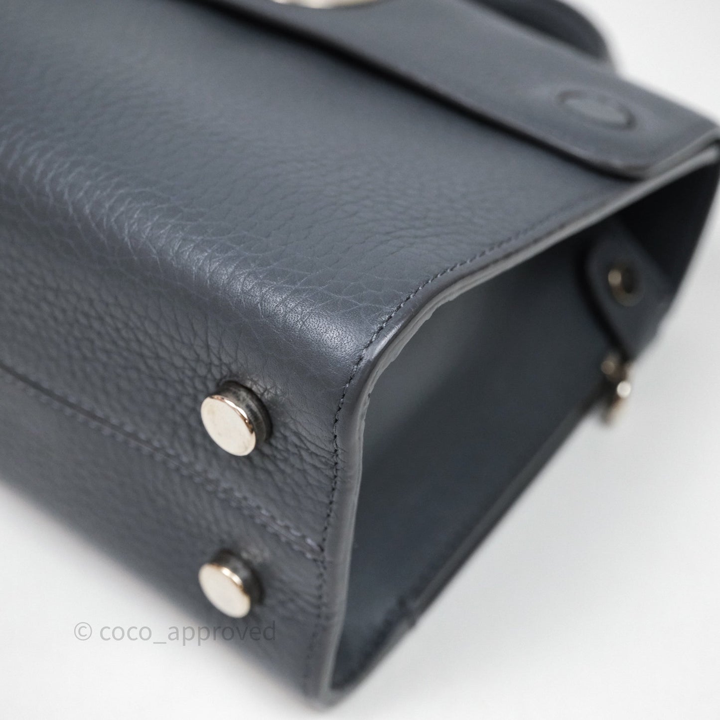 Christian Dior Mini Diorever Bag Grained Calfskin Grey