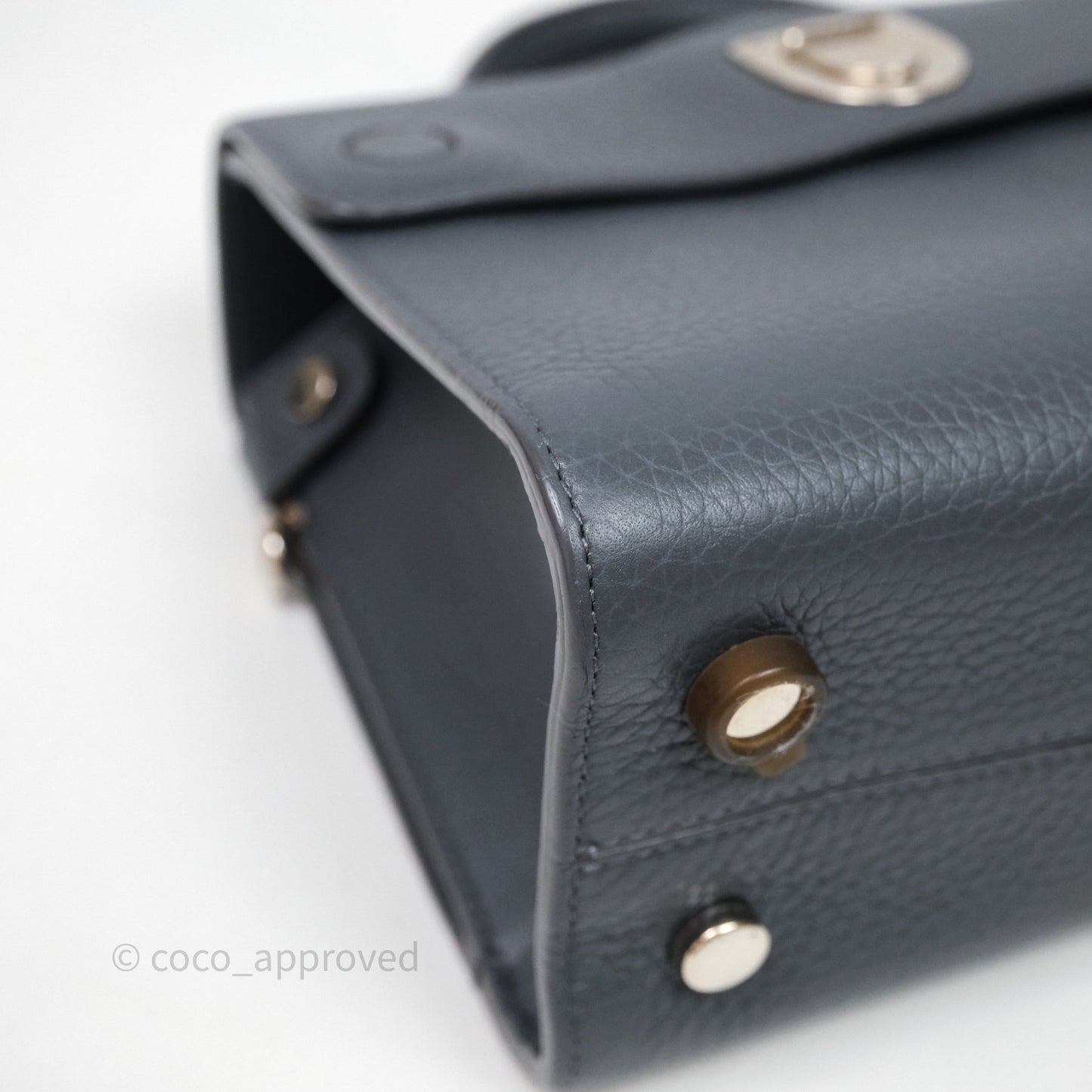 Christian Dior Mini Diorever Bag Grained Calfskin Grey