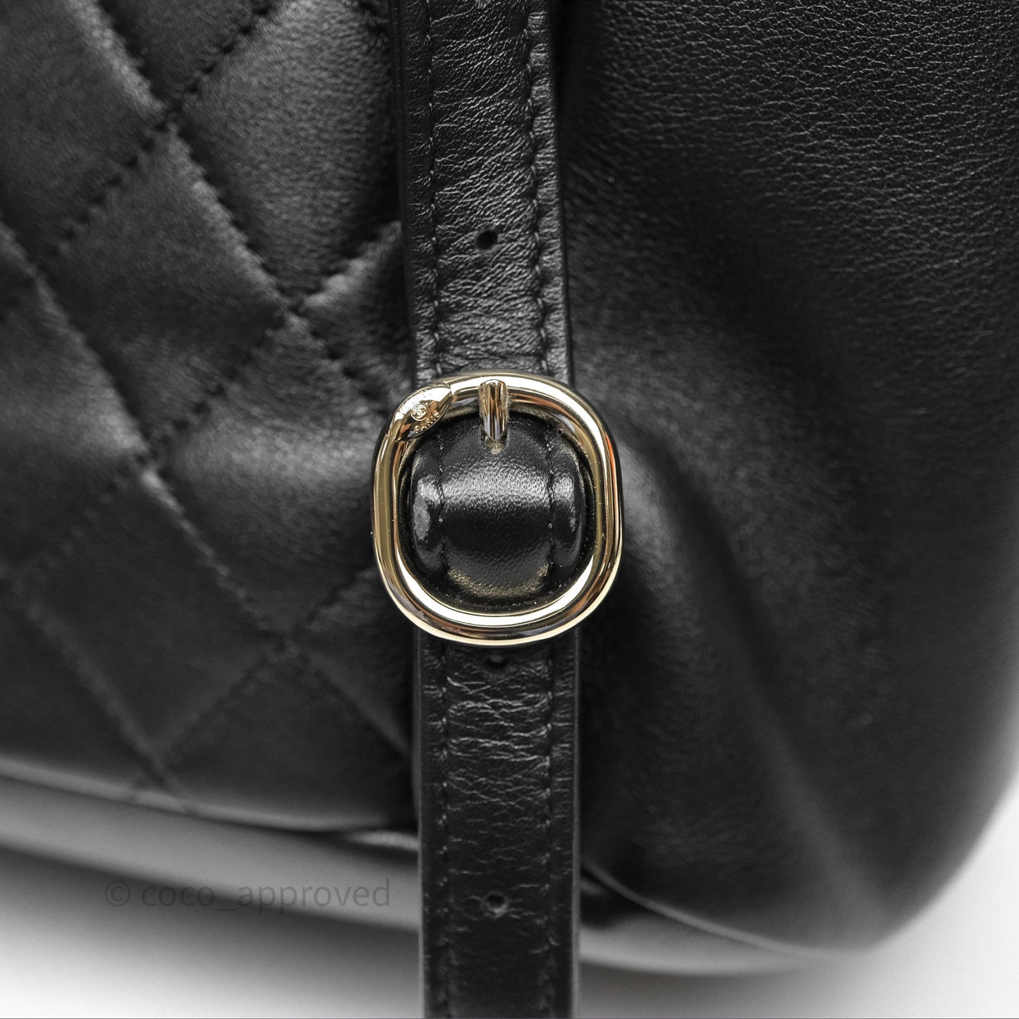 Chanel Quilted Large Duma Drawstring Backpack Black Calfskin