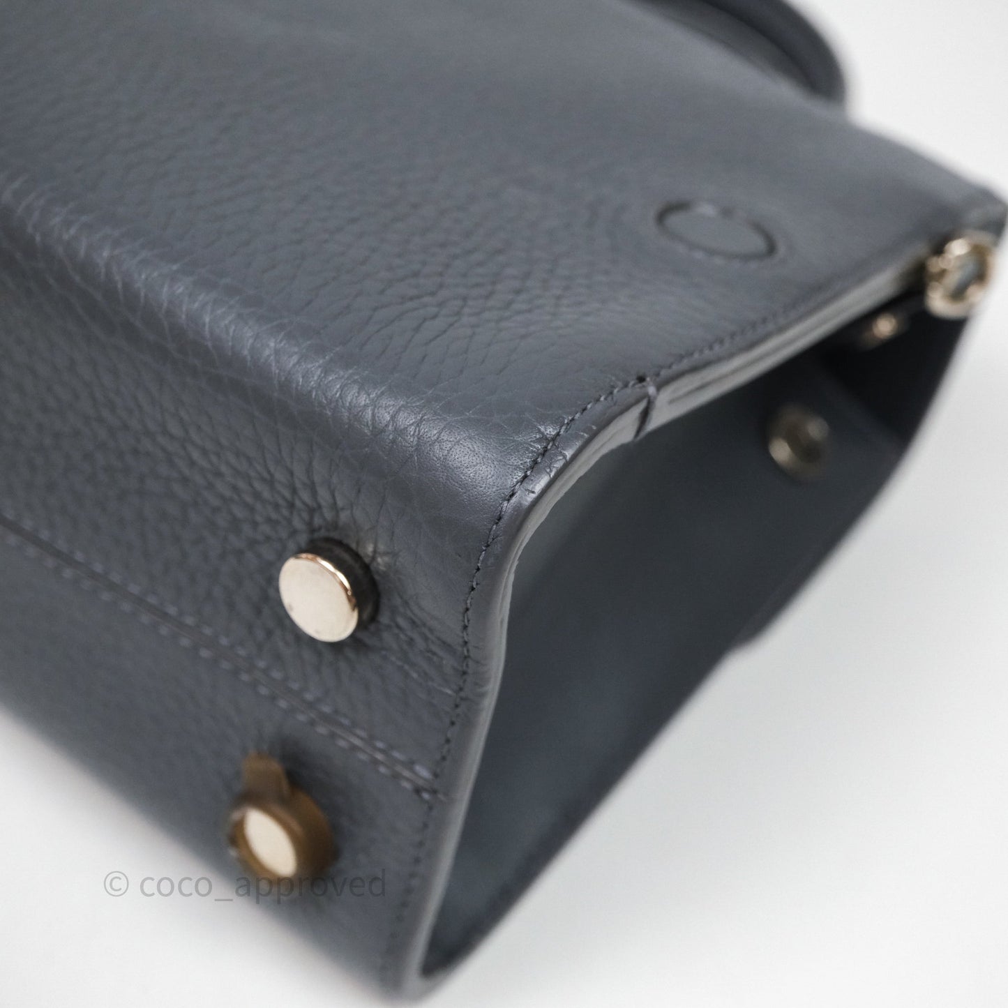 Christian Dior Mini Diorever Bag Grained Calfskin Grey
