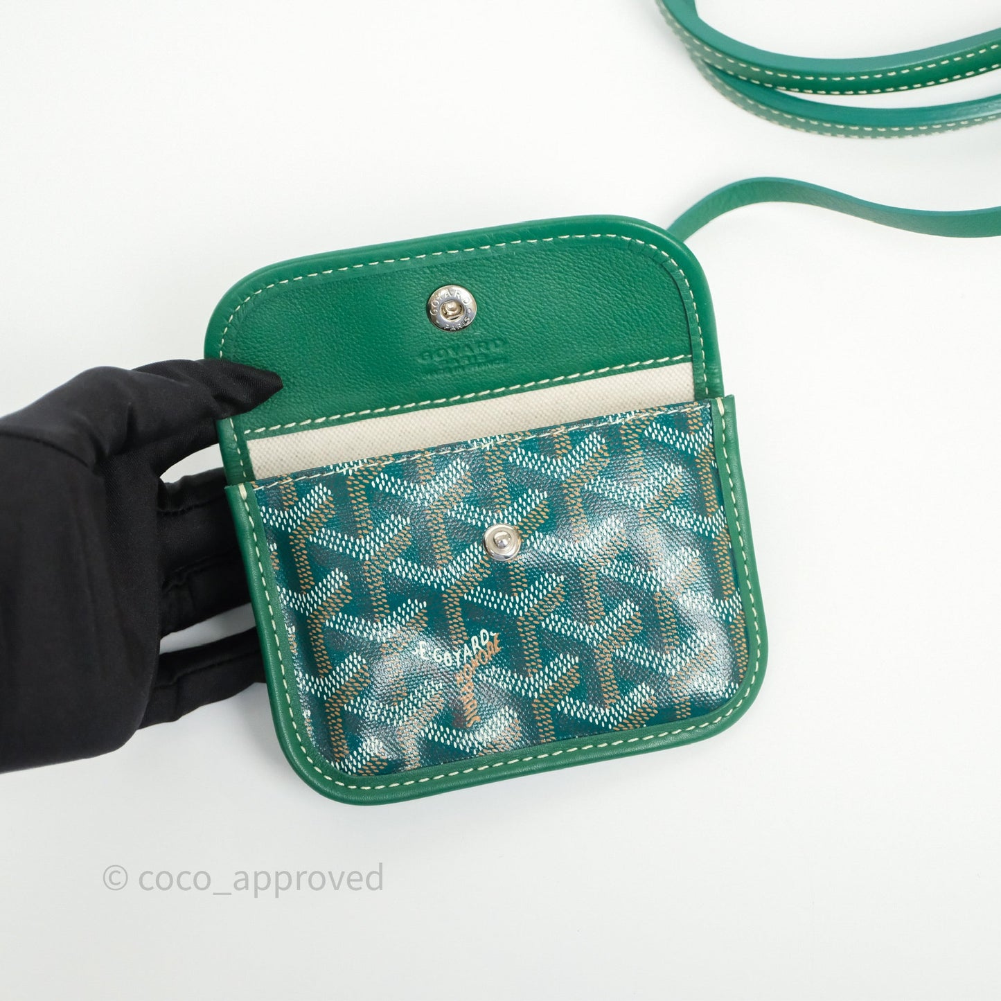 Goyard Anjou Mini Bag Goyardine Canvas Green