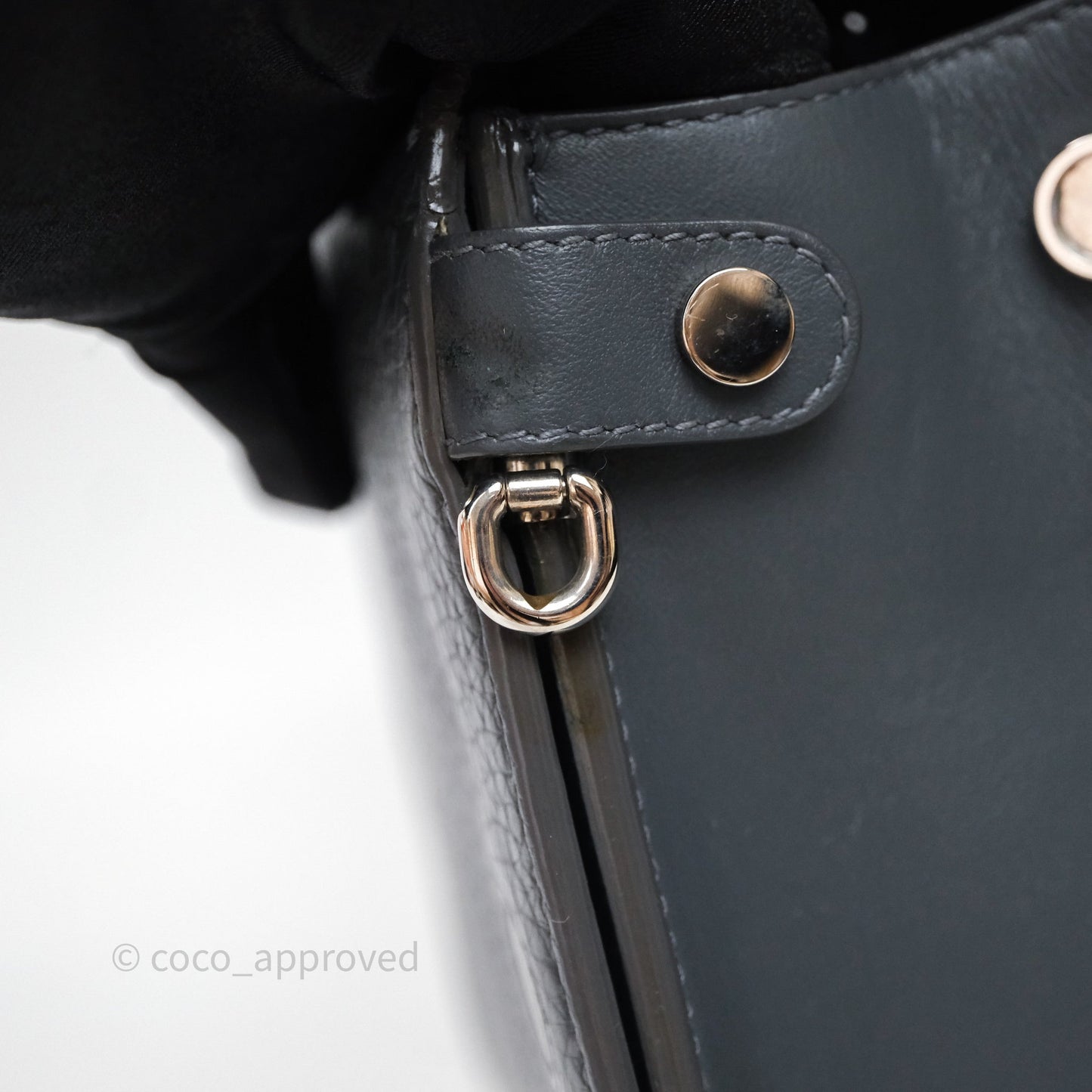 Christian Dior Mini Diorever Bag Grained Calfskin Grey
