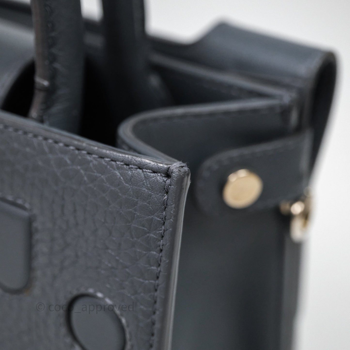 Christian Dior Mini Diorever Bag Grained Calfskin Grey