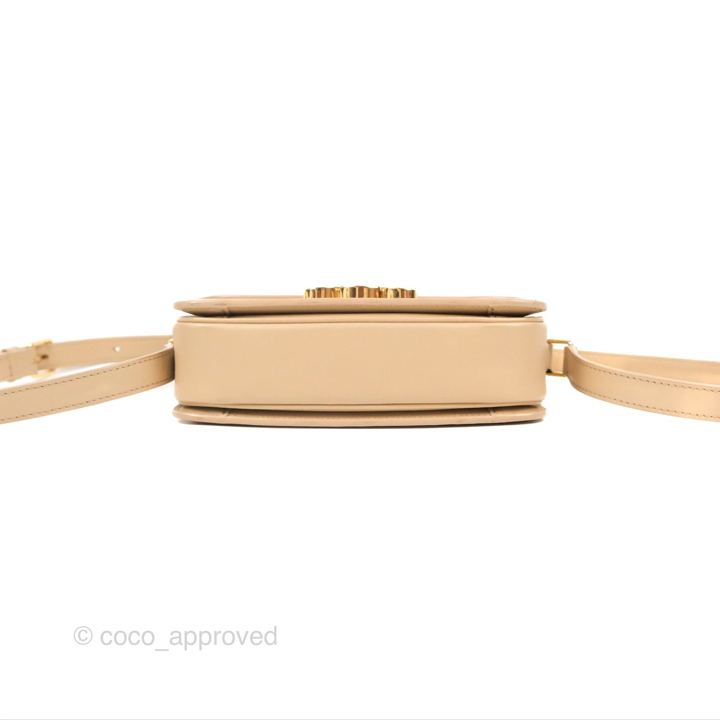 Celine Teen Triomphe Bag Shiny Calfskin Light Beige