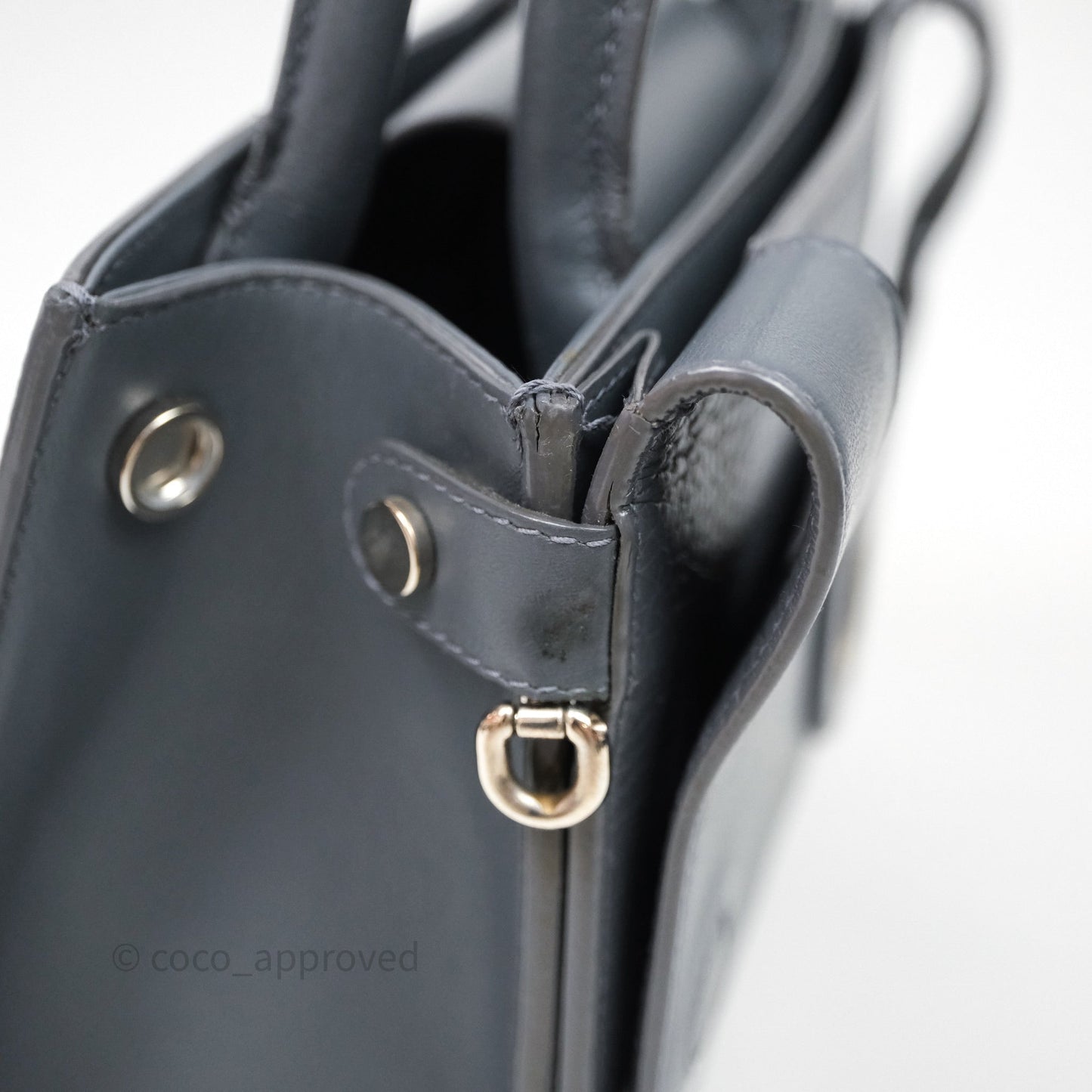 Christian Dior Mini Diorever Bag Grained Calfskin Grey