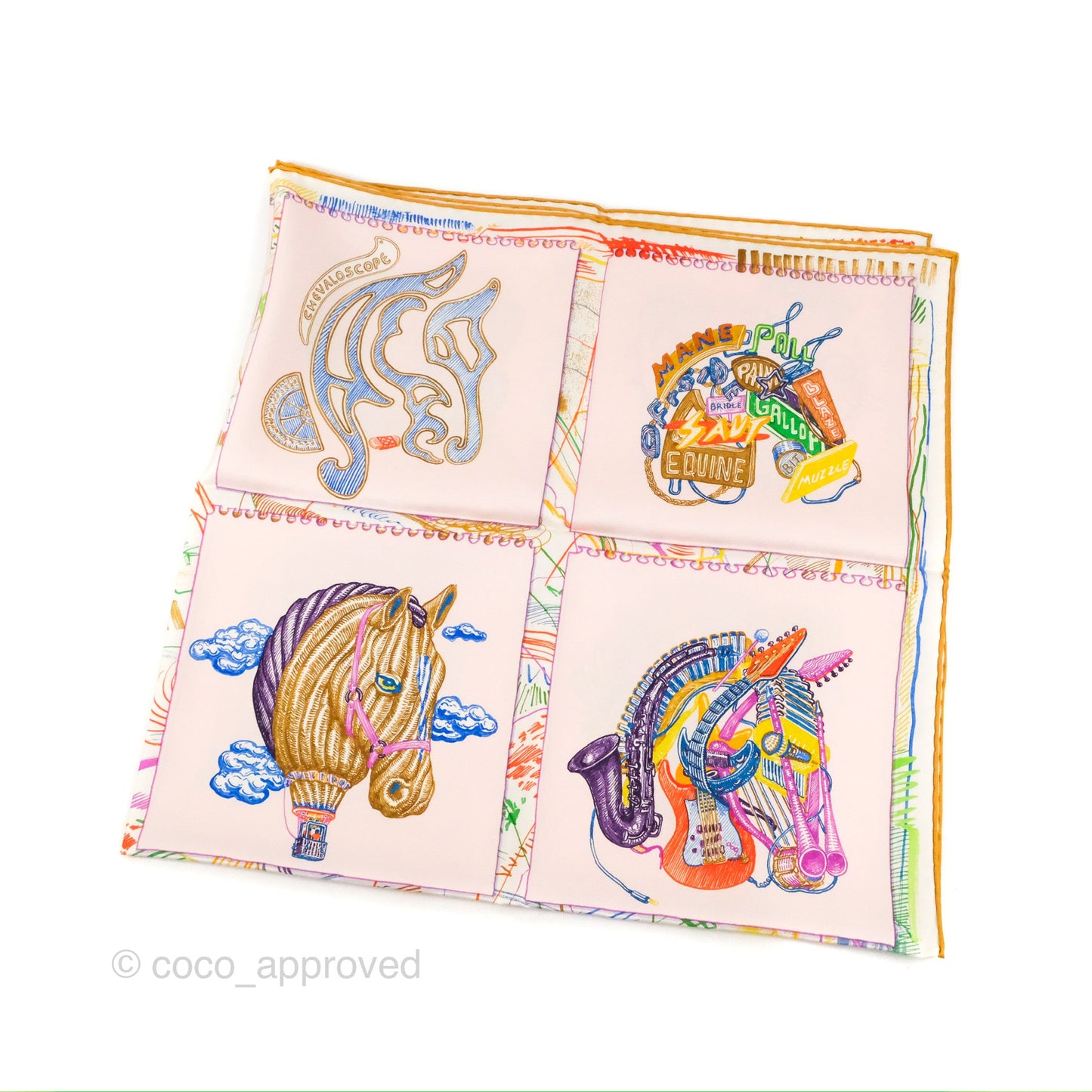 Hermès Chevaloscope Silk Scarf 90